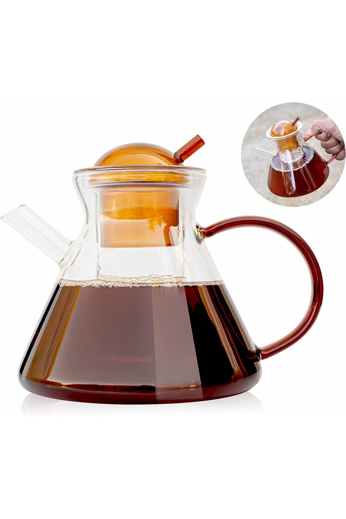 MIBRU-Tea and herbal glass jug 480ml orange 1