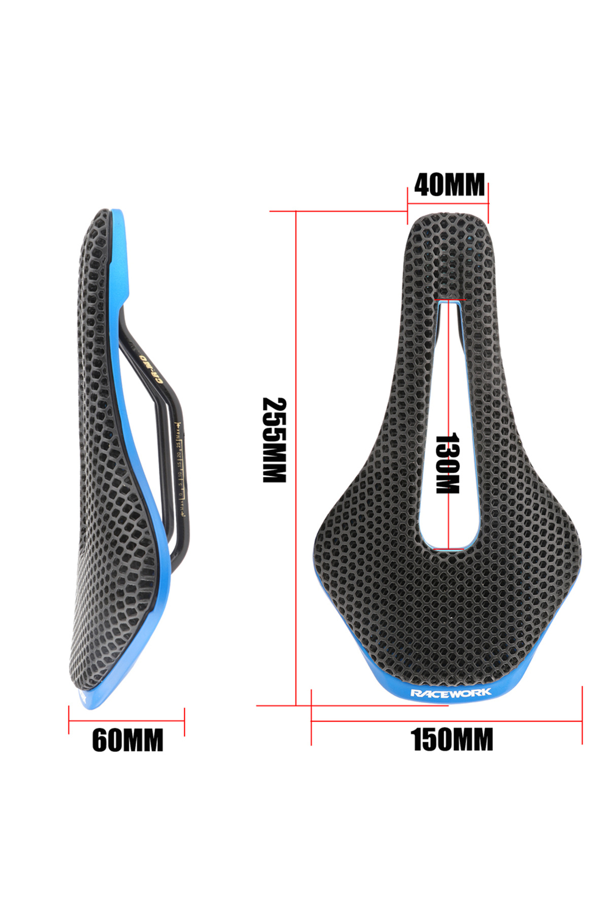 Choice-RACEWORK MTB 3D Printed Saddle Beehive Structure Hollow Racing Folding Road Bike Comfortable Sadd... 8