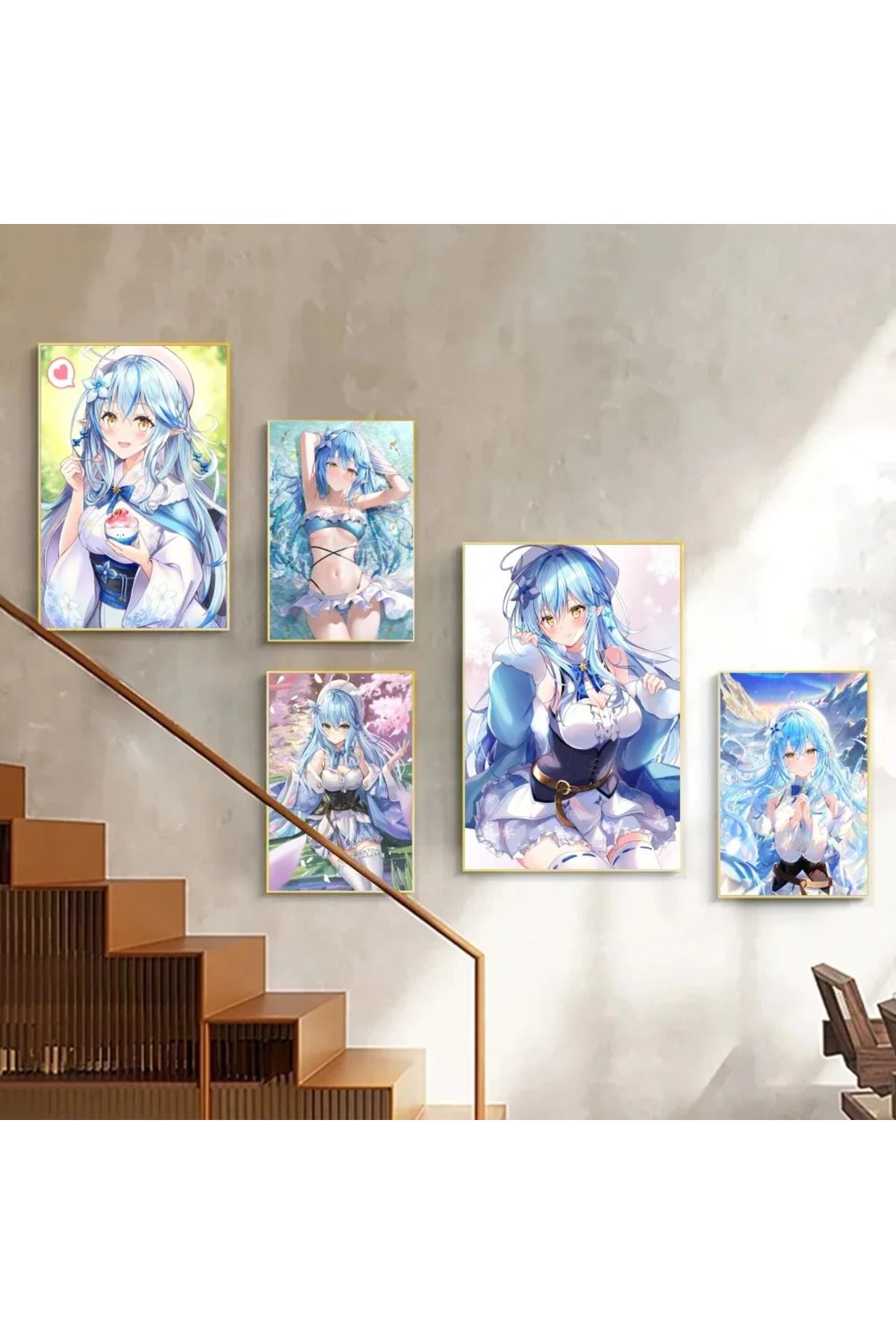 Choice-1pc Yukihana Lamy Hololive Vtube Game Anime Bikini Poster Poster Stickers Home Decor Aesthetic Ar... 6