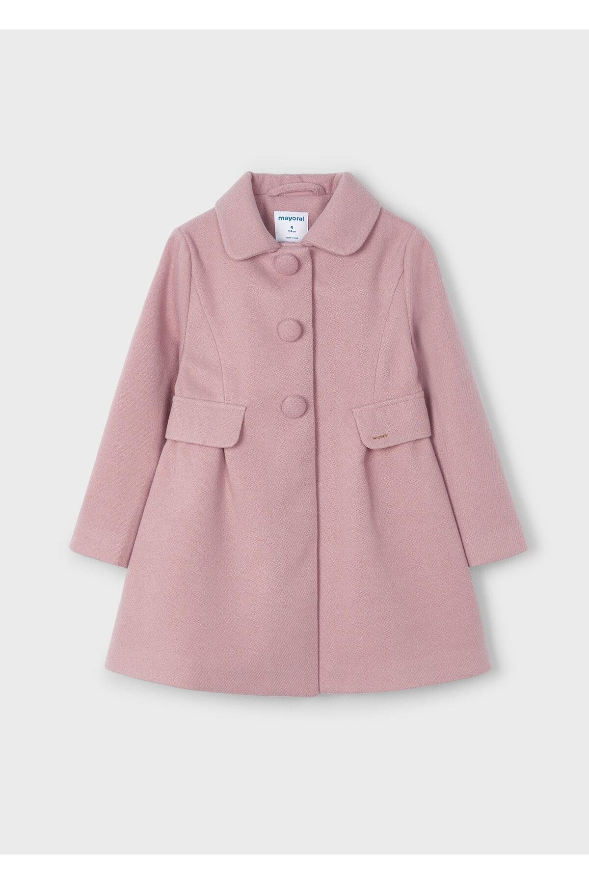 Mayoral 3-9 Yaş Kız Çocuk Kaşe Kaban Pembe fotoğrafı 2 (önizleme)