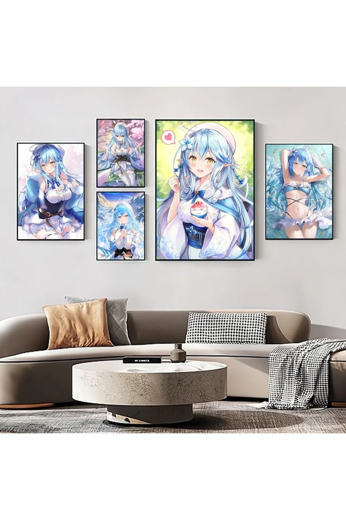 Choice-1pc Yukihana Lamy Hololive Vtube Game Anime Bikini Poster Poster Stickers Home Decor Aesthetic Ar... 3