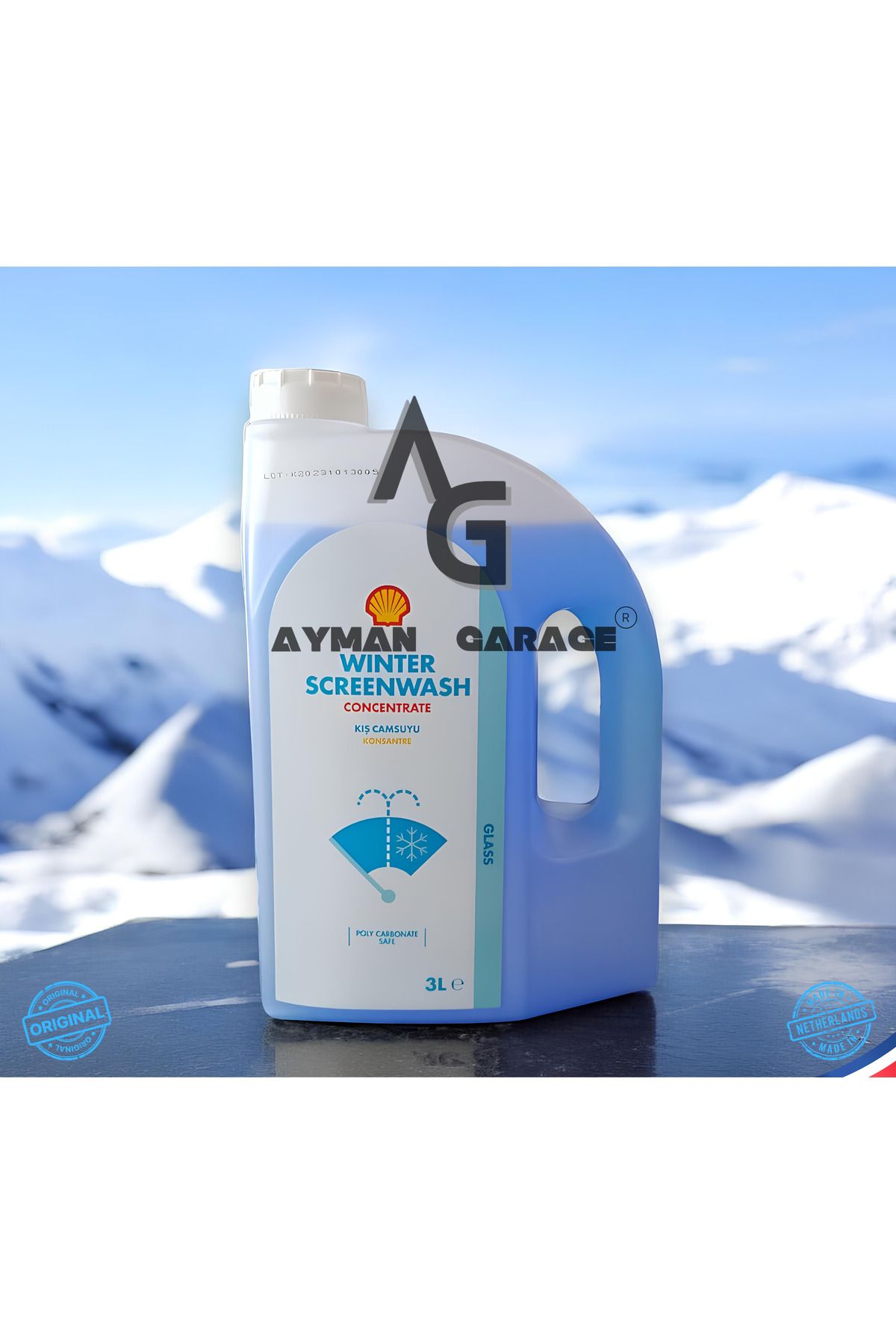 SHELL Winter Screenwash ORIJINAL Konsantre Antifrizli Cam Suyu 3 Litre