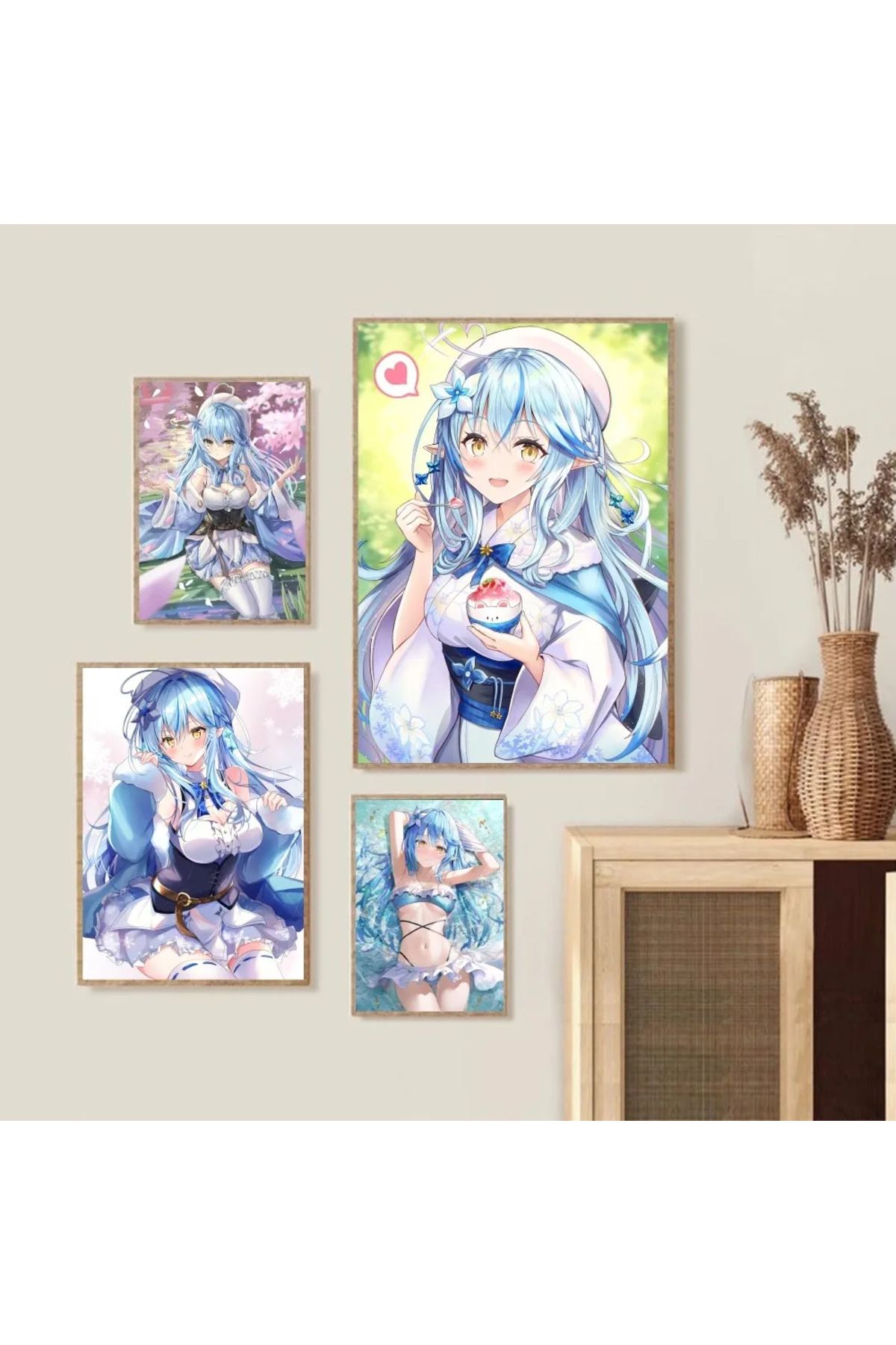 Choice-1pc Yukihana Lamy Hololive Vtube Game Anime Bikini Poster Poster Stickers Home Decor Aesthetic Ar... 4