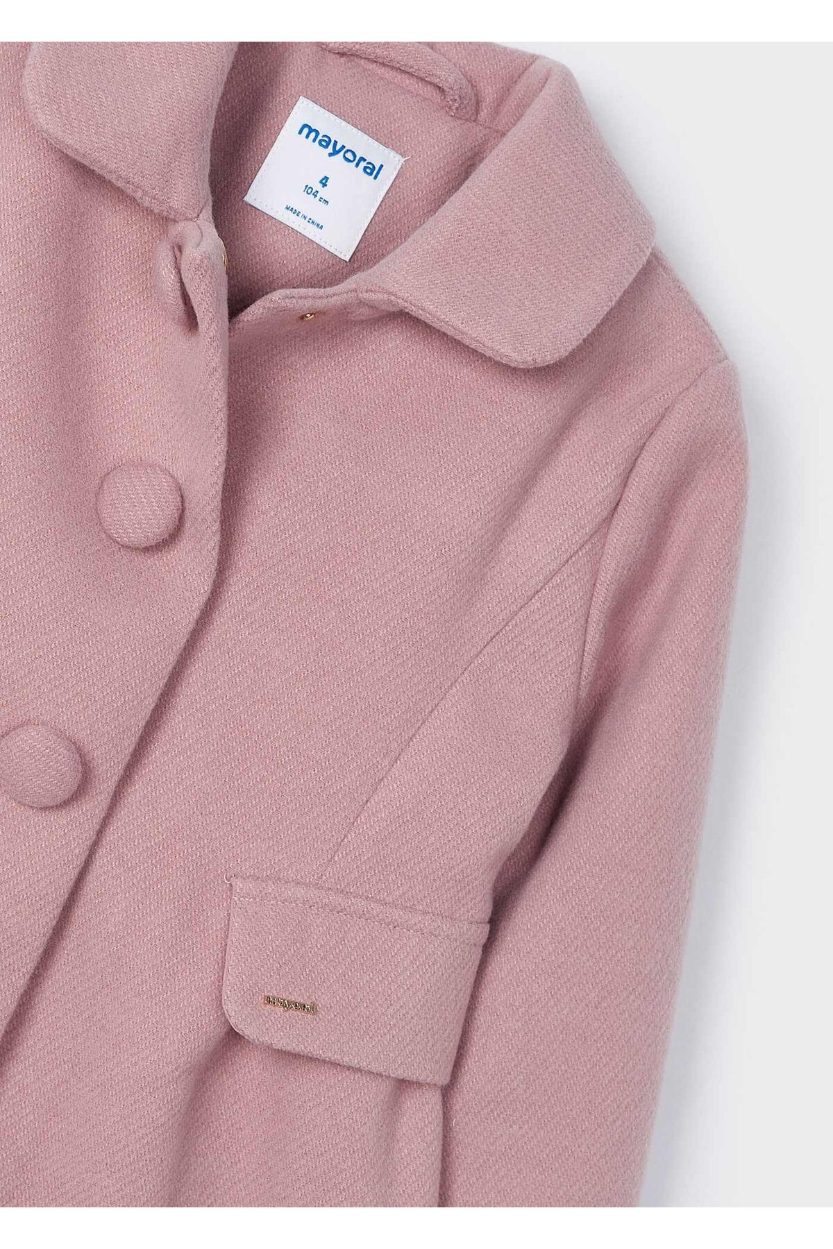 Mayoral 3-9 Yaş Kız Çocuk Kaşe Kaban Pembe fotoğrafı 3 (önizleme)