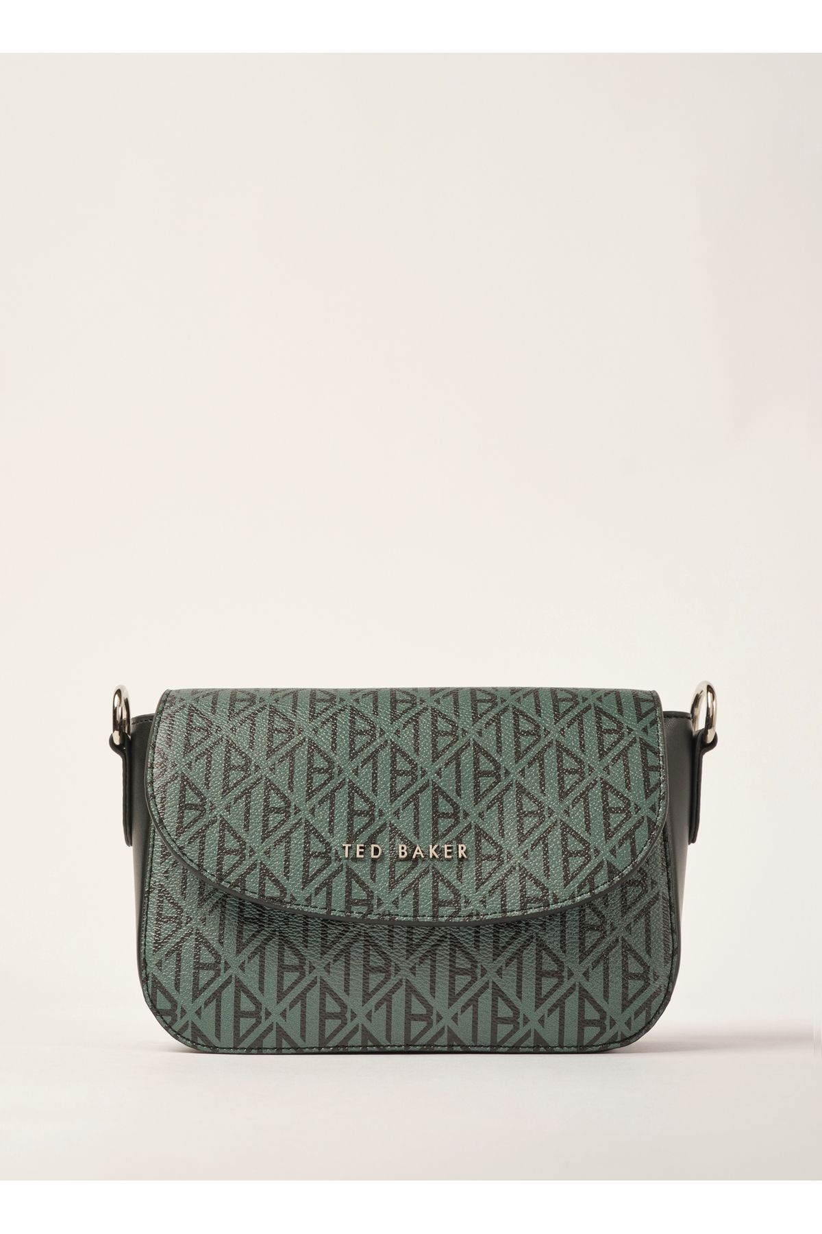 Ted Baker-Dark Green Oblique Monogram Covered Crossbody Bag 240413 -2 1