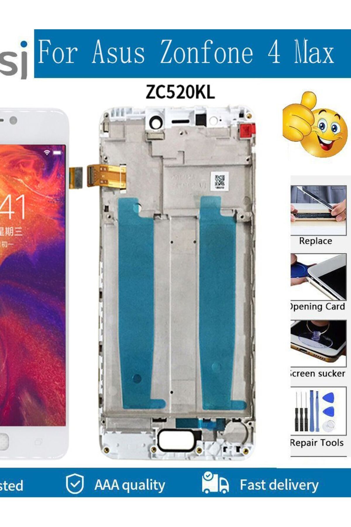 Choice-5.2" For Asus Zenfone 4 Max ZC520KL X00HD LCD Display Touch Screen Digitizer Assembly Frame Repla... 8