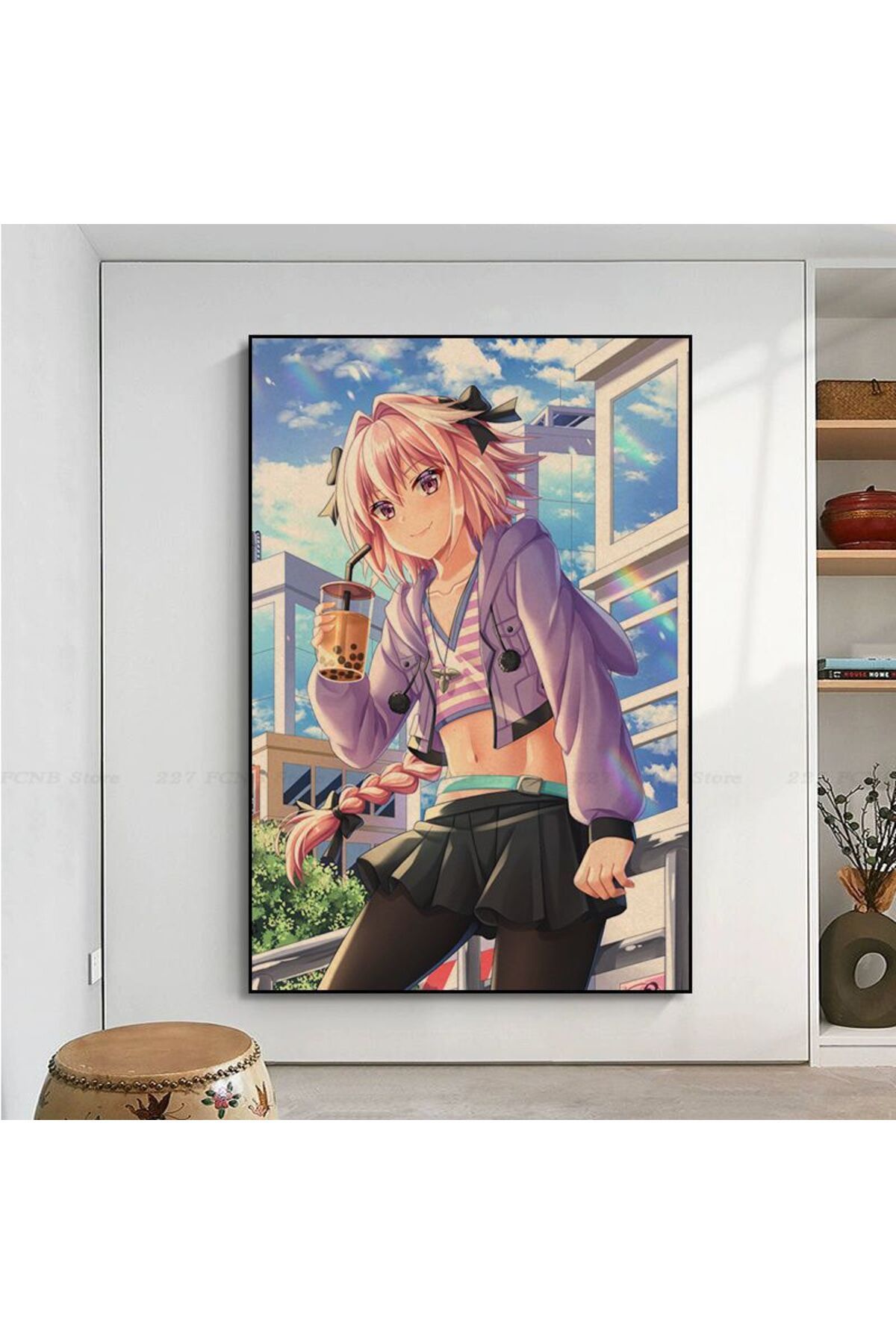 Choice-Anime Cute Fate Apocrypha Astolfo Anime Posters Wall Art Retro Posters for Home Home decor 4