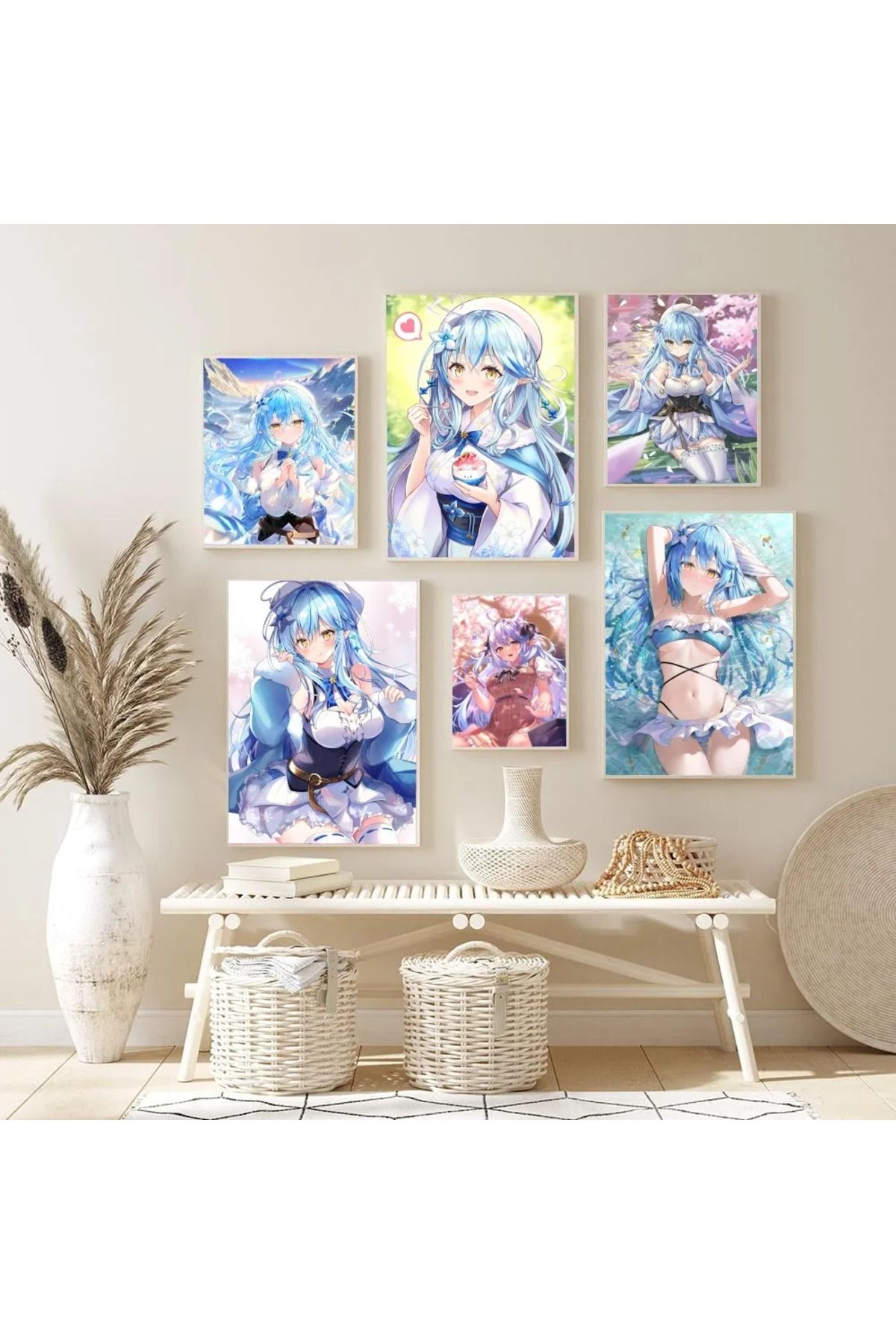 Choice-1pc Yukihana Lamy Hololive Vtube Game Anime Bikini Poster Poster Stickers Home Decor Aesthetic Ar... 2