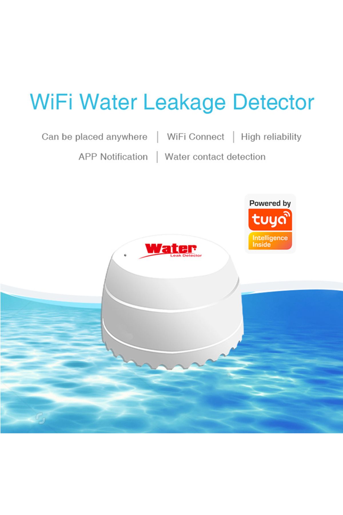 Choice-Wifi Water Detector Leakage Sensor Alarm Leak Detector 40DB Sound Tuya smart Smart Life APP Flood... 7