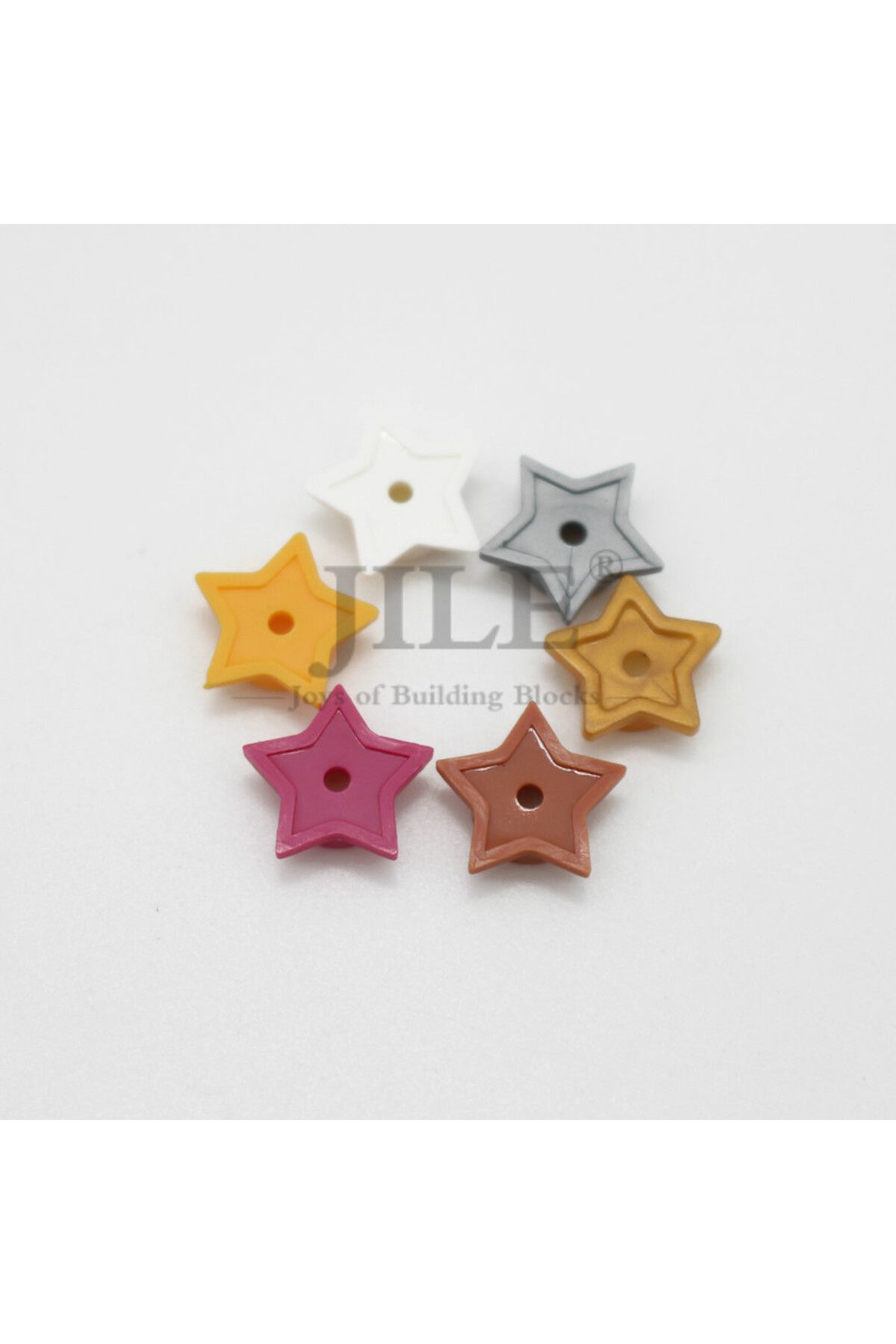 Choice-200pcs Moc 11609 Plate Round 1x1 with Star and Small Pin Hole DIY Building Blocks Bricks Compatib... 5