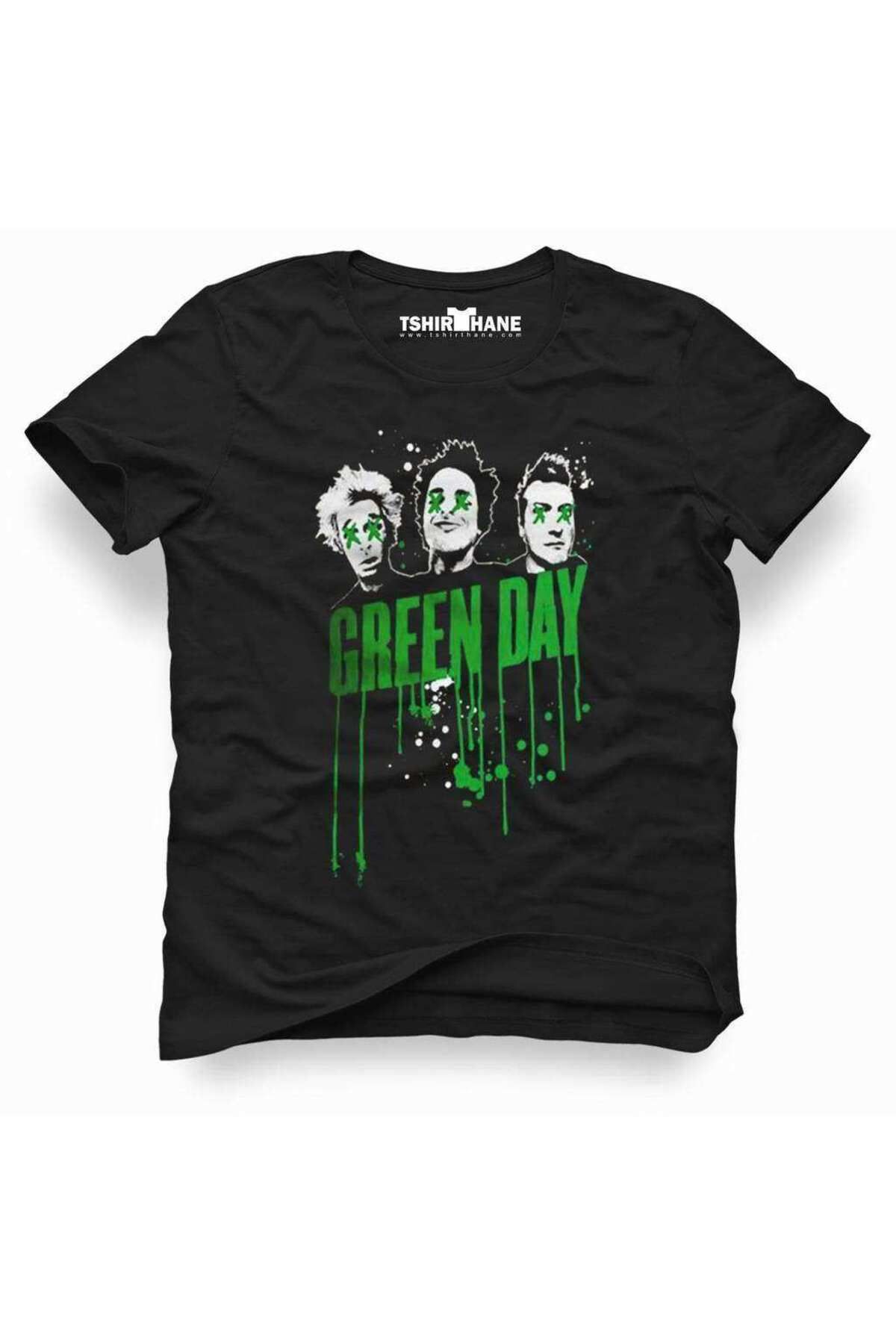 Tshirthane-Pánské Slim Fit tričko Slim Fit s potiskem Green Day Rock Metal Music 1