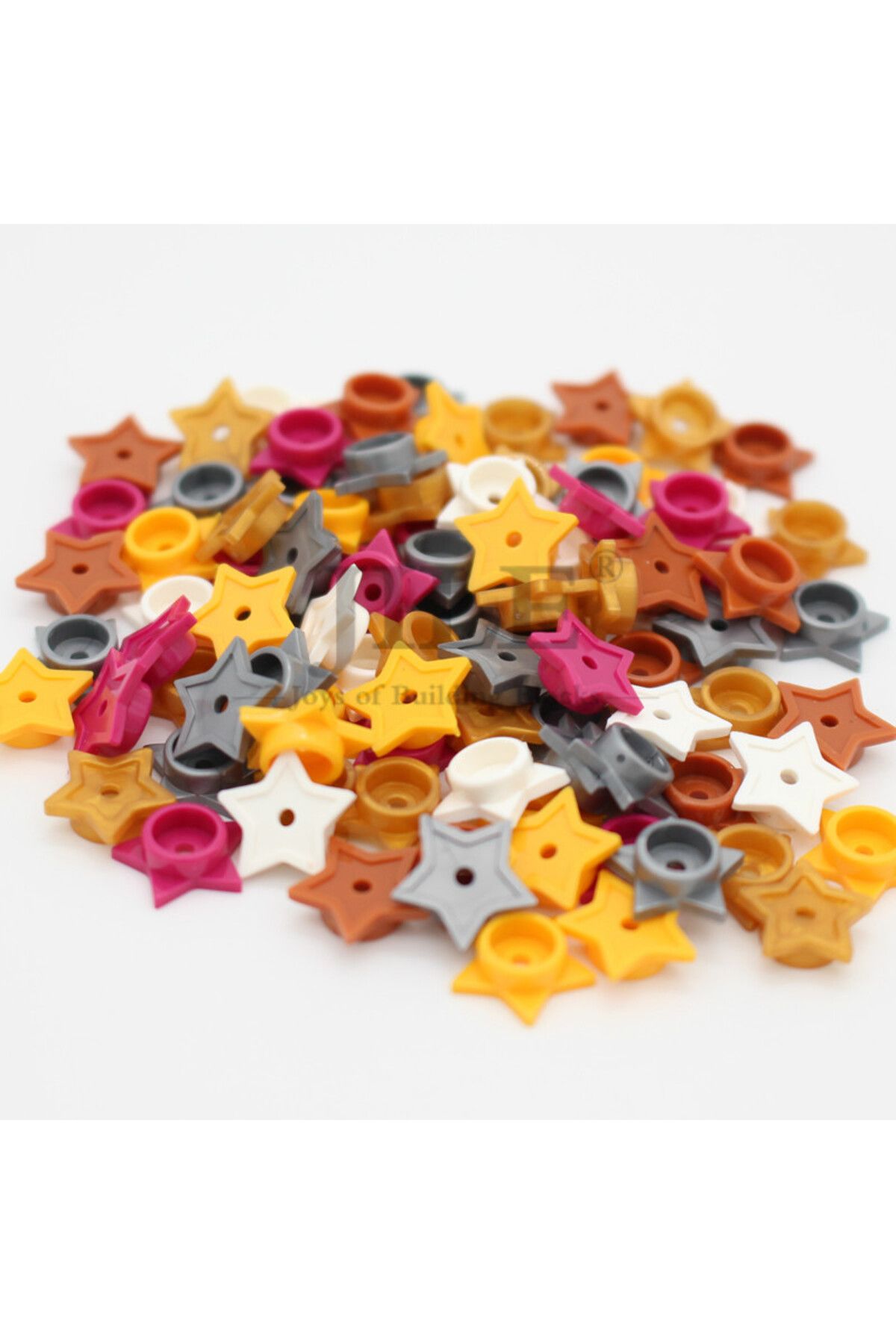 Choice-200pcs Moc 11609 Plate Round 1x1 with Star and Small Pin Hole DIY Building Blocks Bricks Compatib... 6