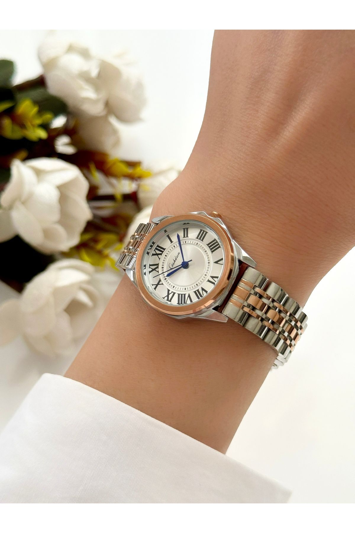 Forsining-Forsınıng-Ceshdun-(Rose&Silver) Women's Wrist Watch with Jubilee Cord 2