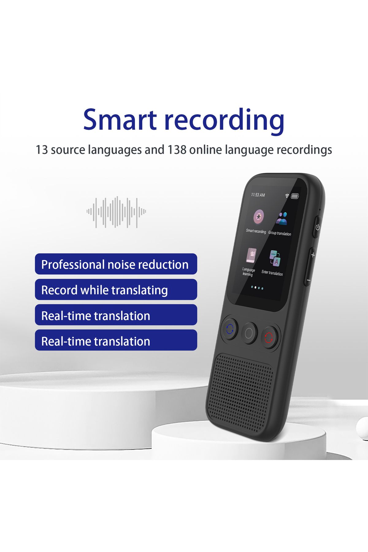 Aibecy-S80 Language AI Translator Device with 138 Languages Voice Translating 17 Offline Translation Sim... 7