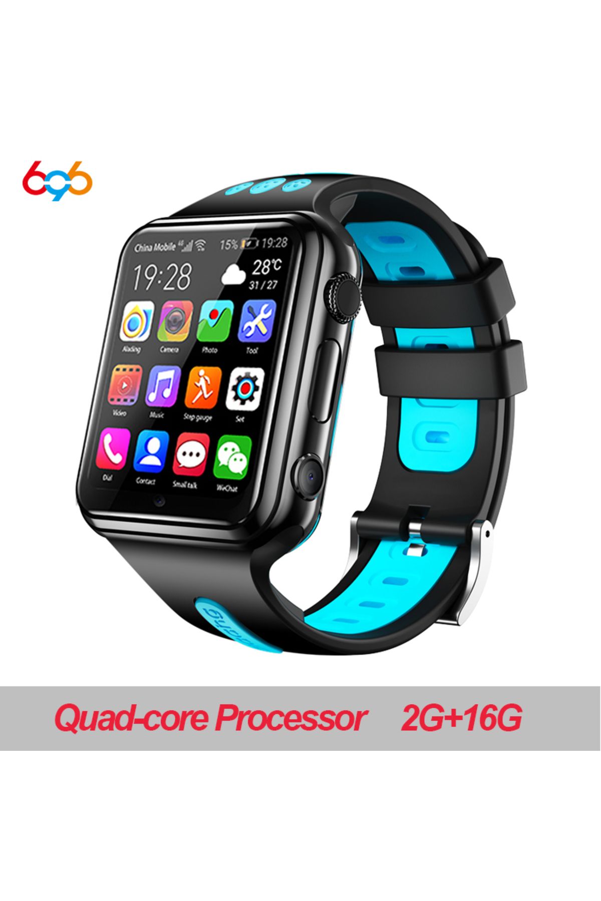 Choice-696 H1/W5 4G GPS Wifi location Student/Kids Smart Watch Phone android system clock app install Bl... 1