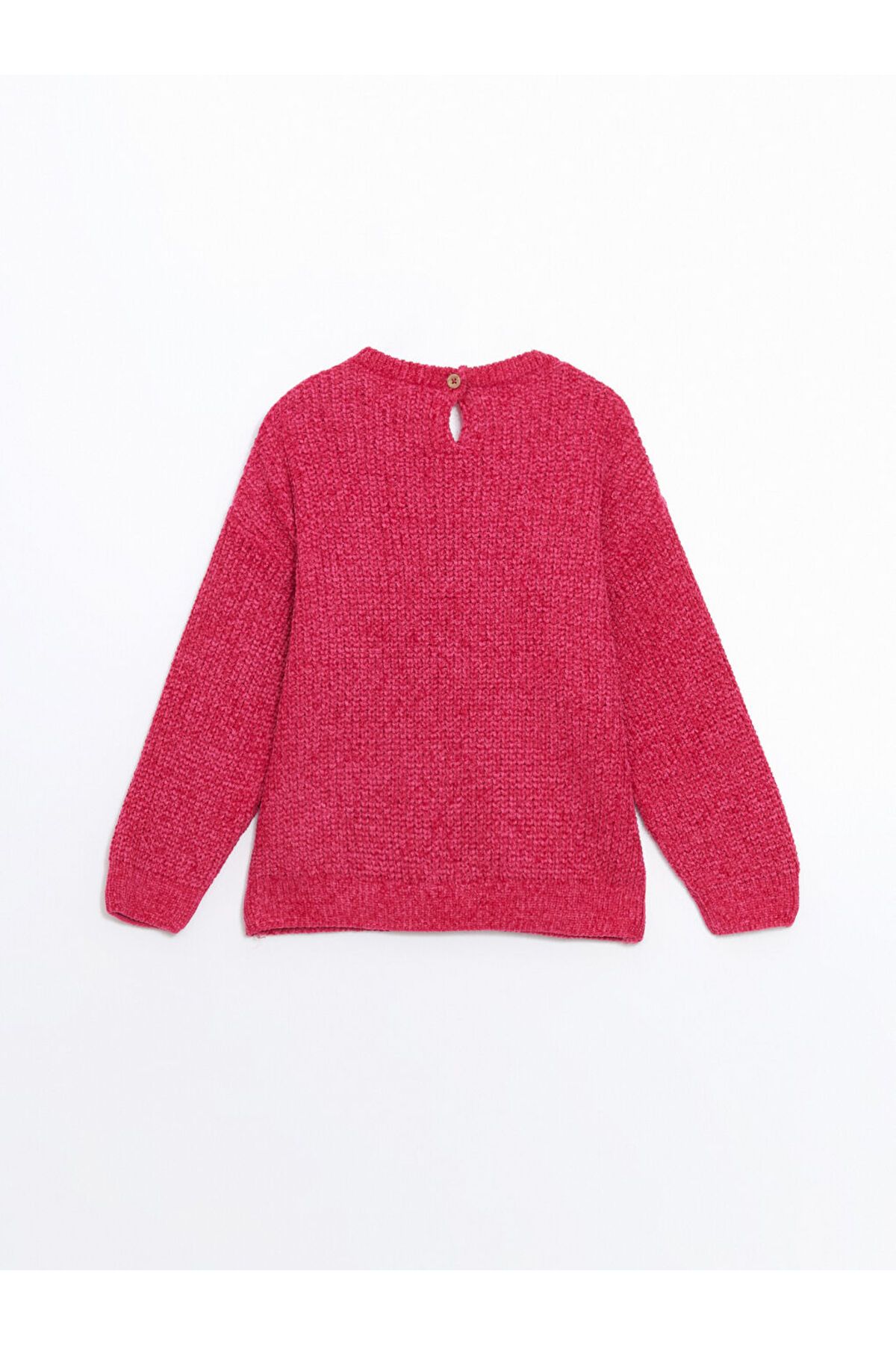 LC Waikiki-Lcw Kids Fuchsia Crew Neck Baby Girl Knitwear Sweater 3