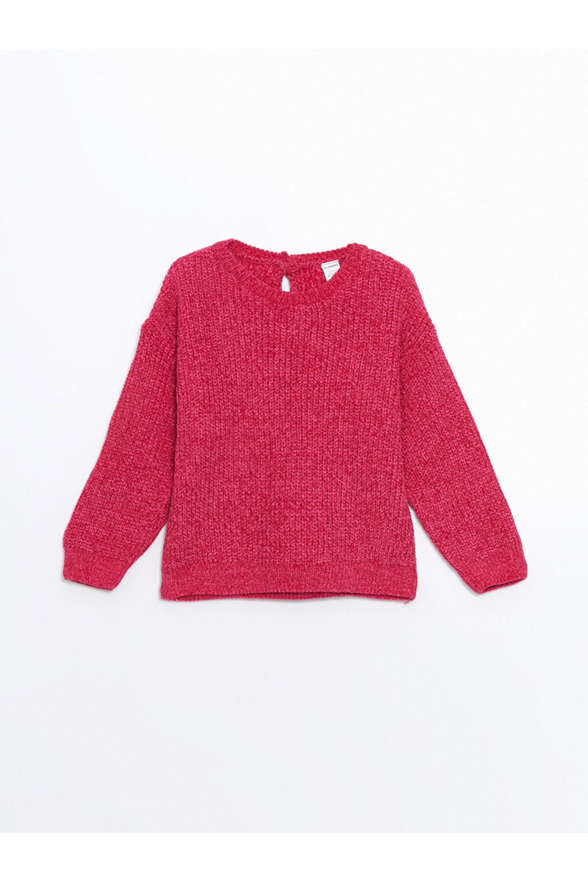 LC Waikiki-Lcw Kids Fuchsia Crew Neck Baby Girl Knitwear Sweater 1