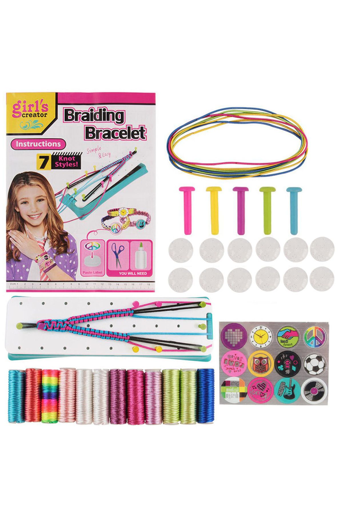 Choice-DIY Bracelet Making Kit For Girl Jewelry Loom Braid Bracelet Maker Craft Sets Handmade Toy For Gi... 1