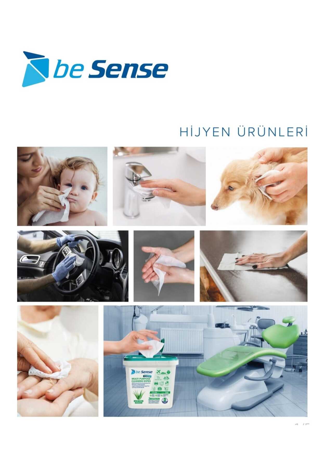 BESENSE BEYAZ SABUN Islak Mendil, 300 Yaprak Kovalı El Ve Yüzey Temizleyici Kova Islak Mendil fotoğrafı 2 (önizleme)