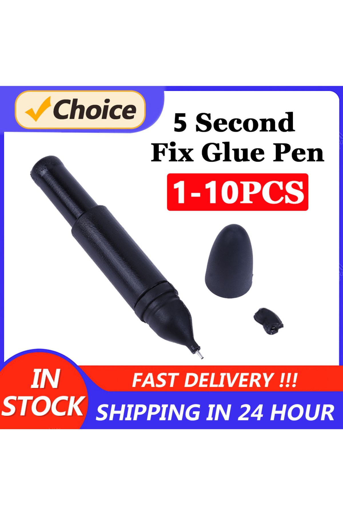 Choice-1-10PCS 5 Second Fix Glue Pen No UV Light Quick Dry Welding Compound Repair Liquid Plastic Pen Fi... 2