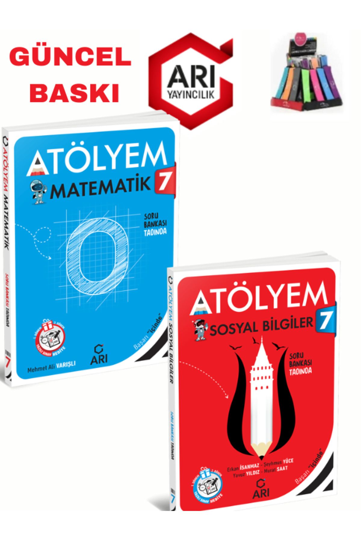 Arı Yayıncılık 2024-2025 Müfredat 7.Sınıf Atölyem Matematik-Sosyal Soru Bankası+Yazılı Eki+Kalemlik