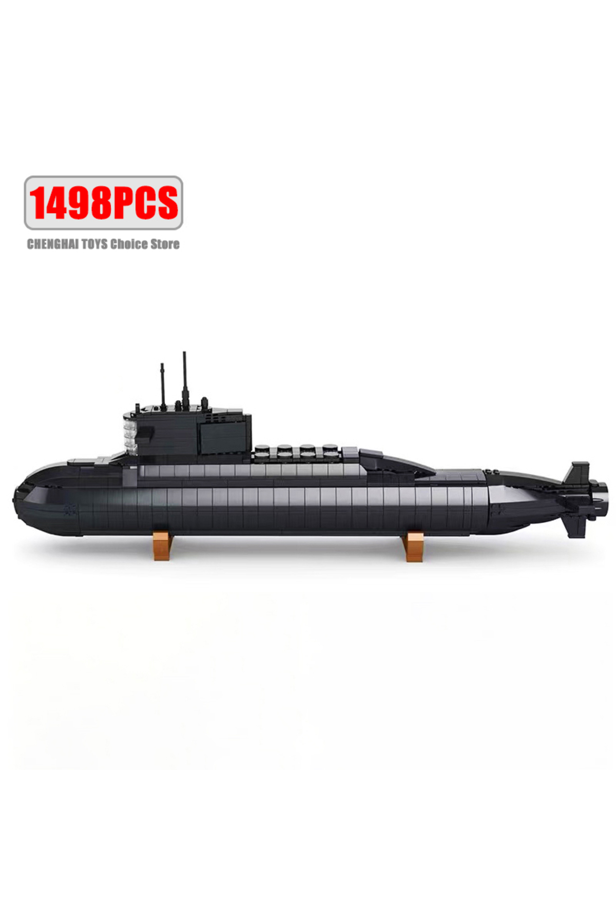 ۱۴۹۸ تکه بدون جعبه نظامی بزرگ بلوک‌های ساختمانی مدل MOC زیردریایی هسته‌ای استراتژیک نوع ۰۹۴