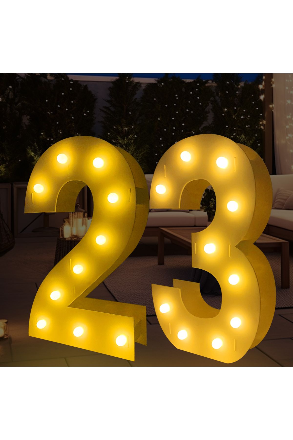 Choice-3Ft/36Inch/91.5cm Marquee Light Up Numbers for Balloons Balloon Mosaic Number Frame Easy to Assem... 5
