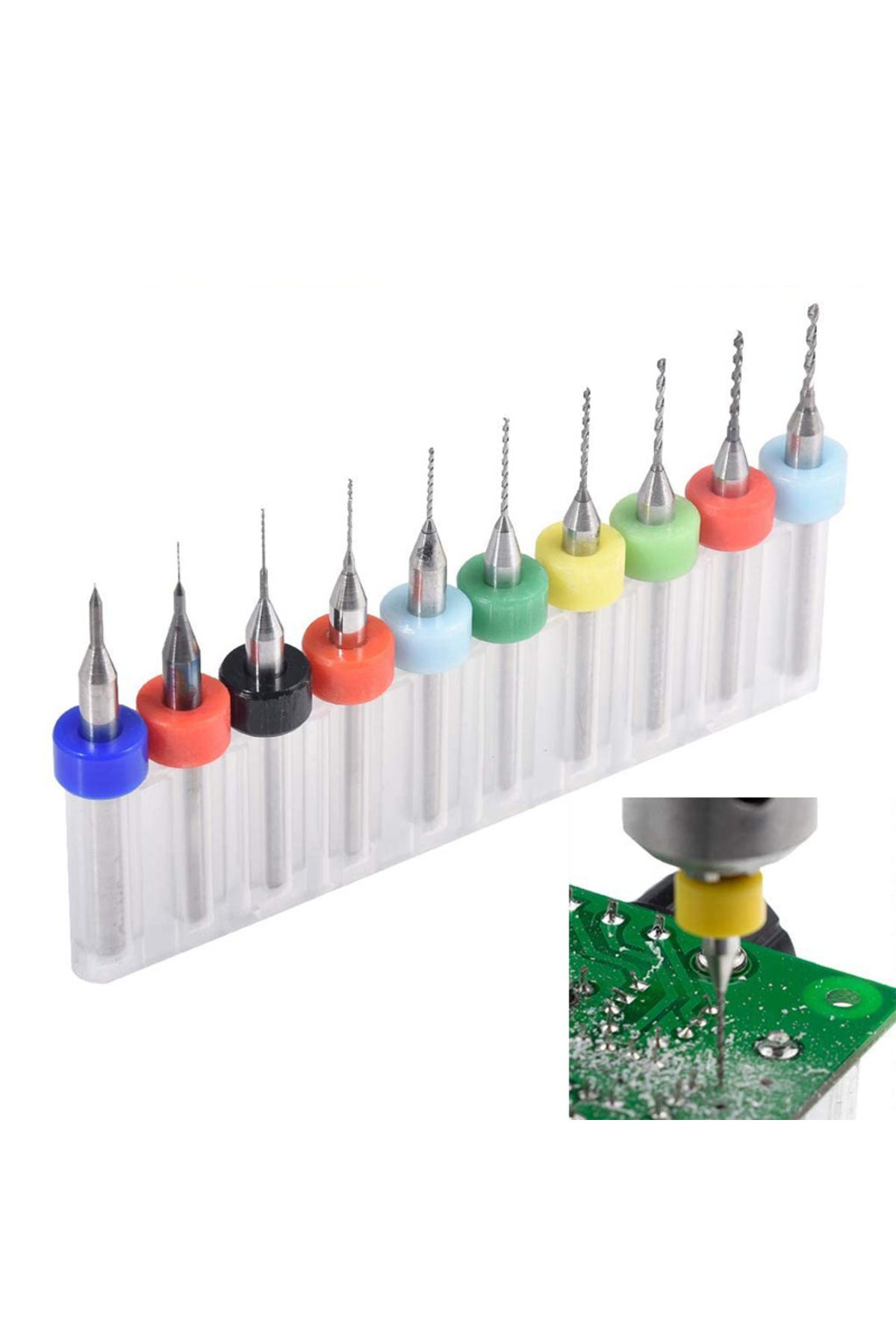 Choice-10Pcs/set 0.1mm to 1.2mm PCB Mini Drill Bit Tungsten Steel Carbide CNC Drilling Bit For Print Cir... 2