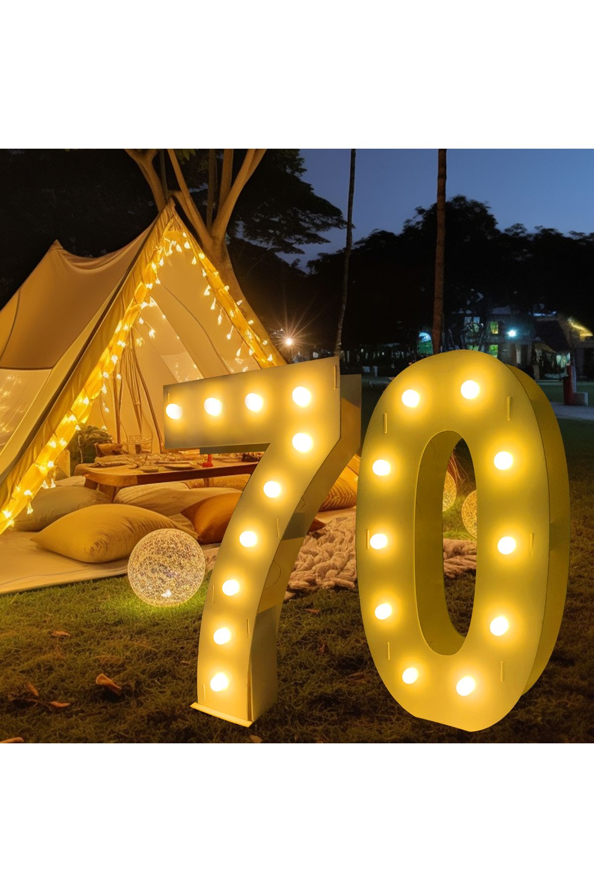 Choice-3Ft/36Inch/91.5cm Marquee Light Up Numbers for Balloons Balloon Mosaic Number Frame Easy to Assem... 7
