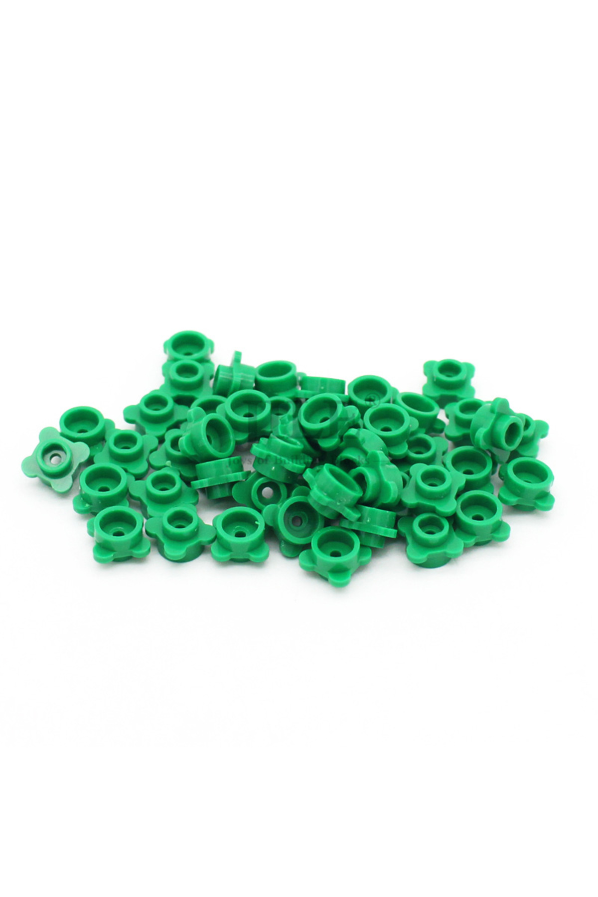 Choice-500pcs MOC DIY Building Blocks Bricks Plate Round 1x1 with Flower Edge 4 Knobs Petals Educational... 1