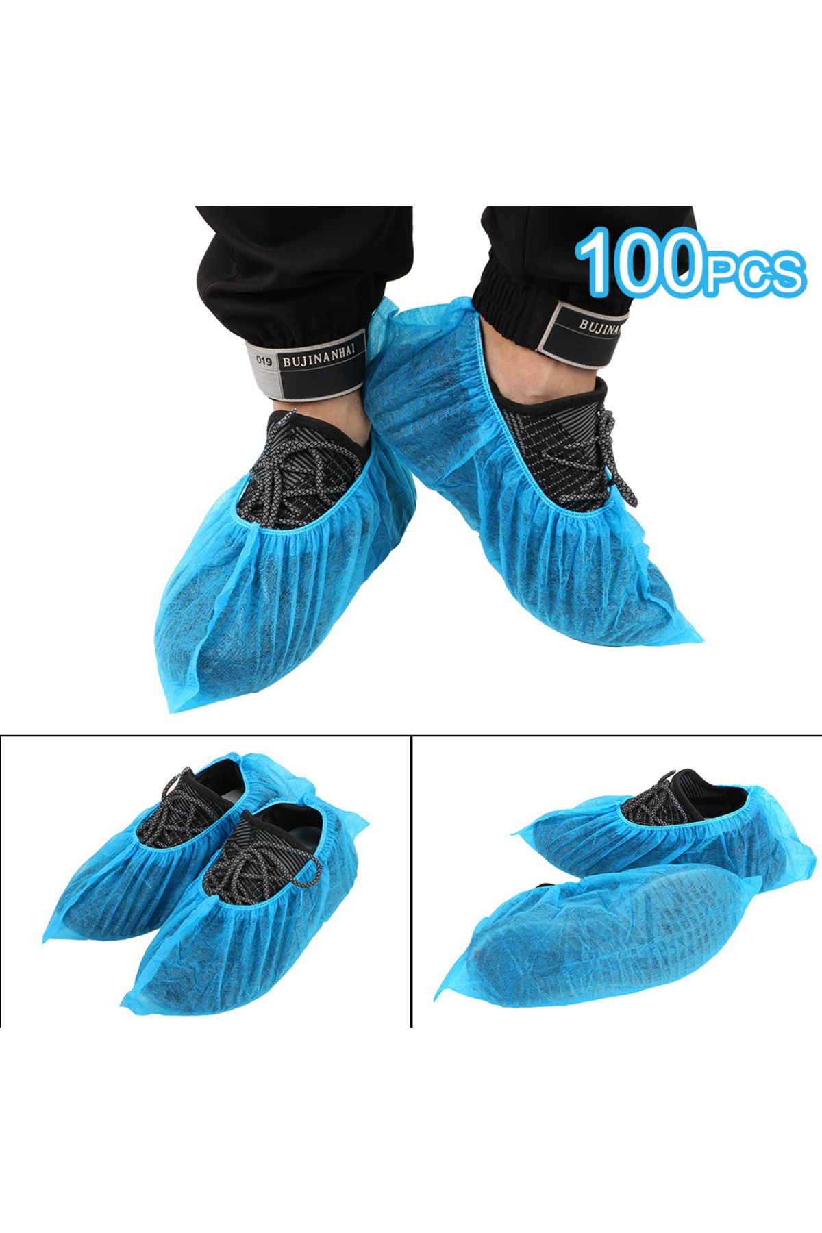 Choice-100PCS Anti-Slip Shoe Covers Elastic Band Breathable Dustproof Disposable Shoe Covers Non-Woven F... 2