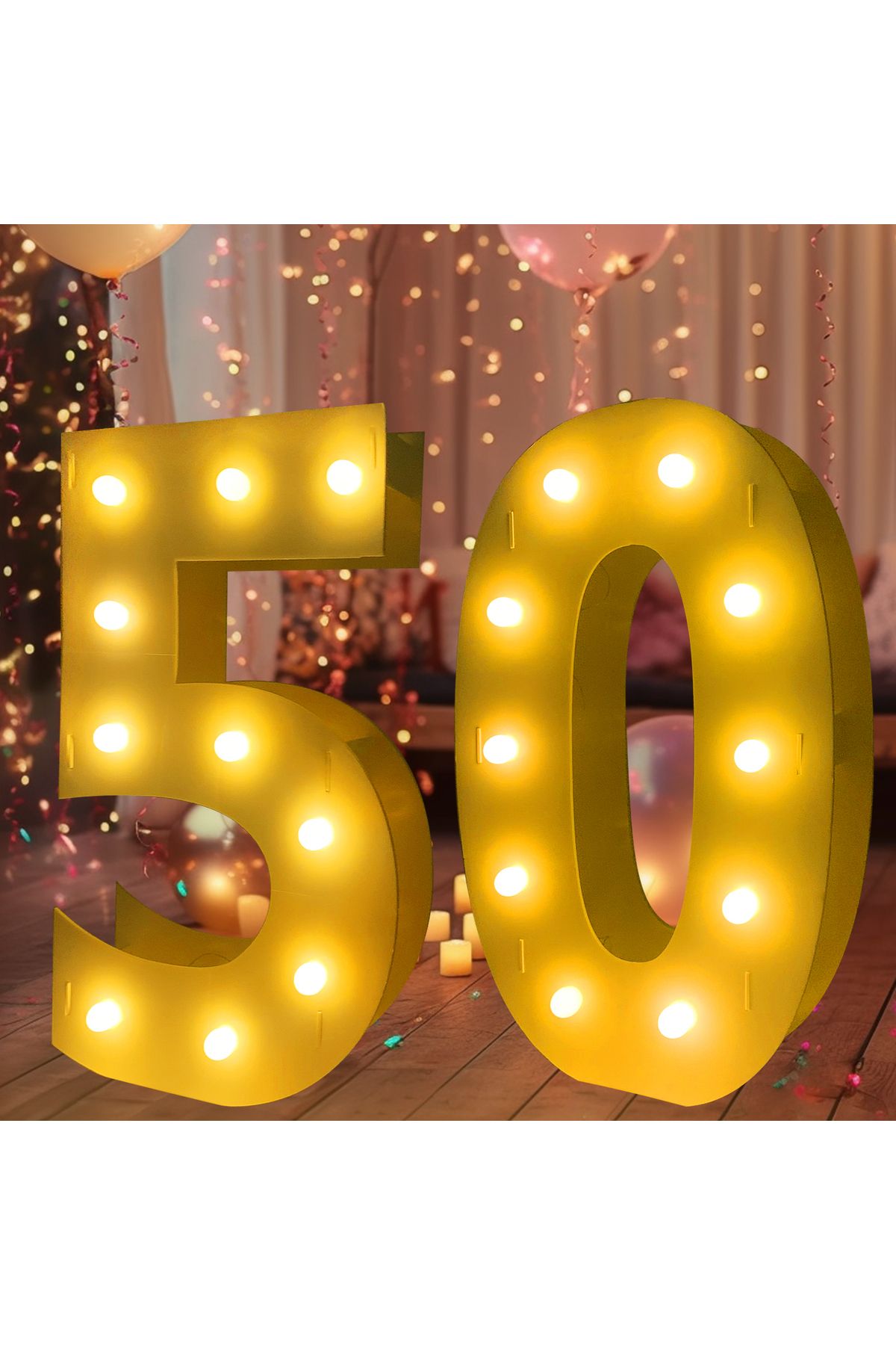 Choice-3Ft/36Inch/91.5cm Marquee Light Up Numbers for Balloons Balloon Mosaic Number Frame Easy to Assem... 6