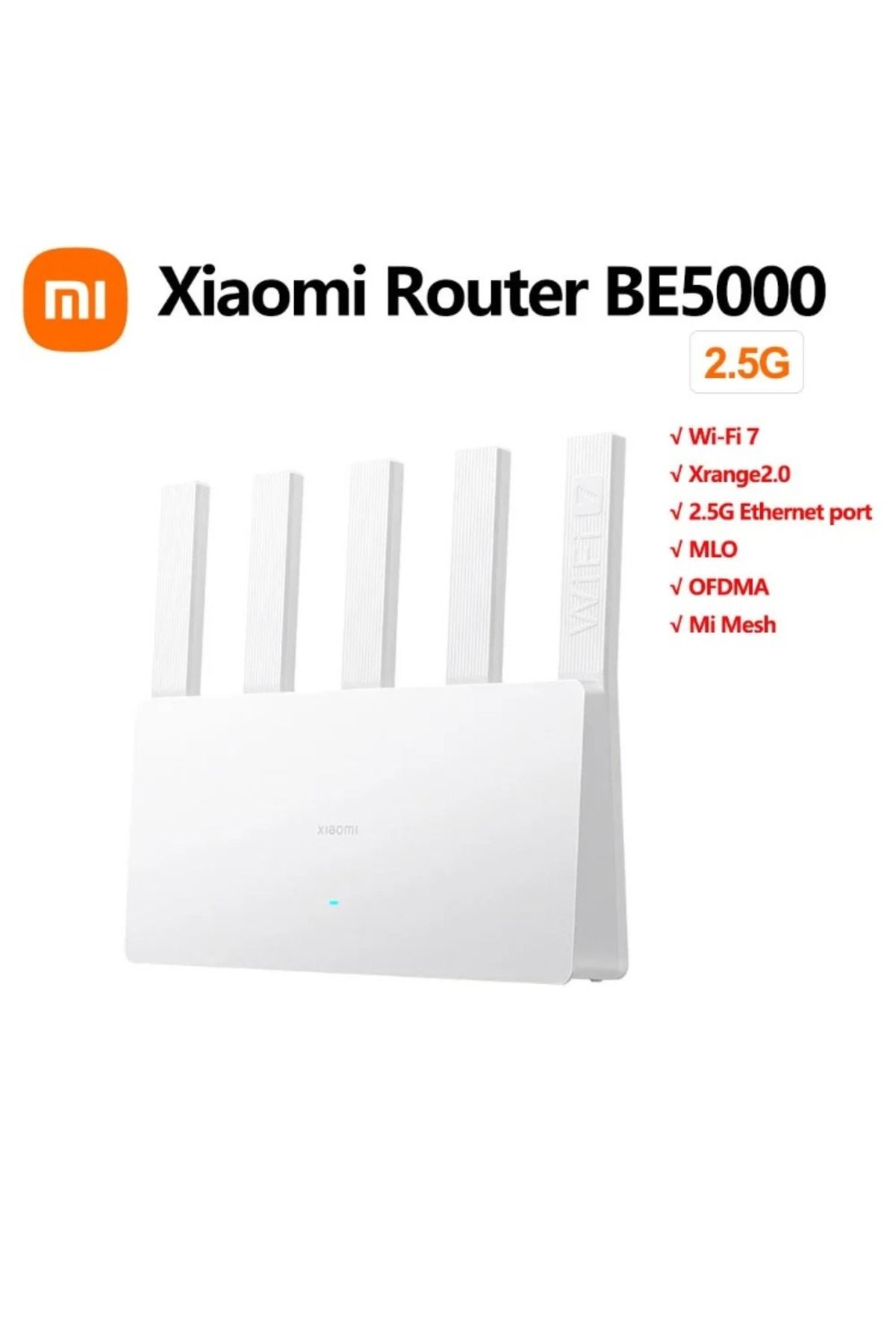 Xiaomi-Xiaomi Router BE5000 2.5G Wifi 7 Wiress Router Mesh Group 5GHz 2.4GHz MLO Dual Band Works with Xi... 8