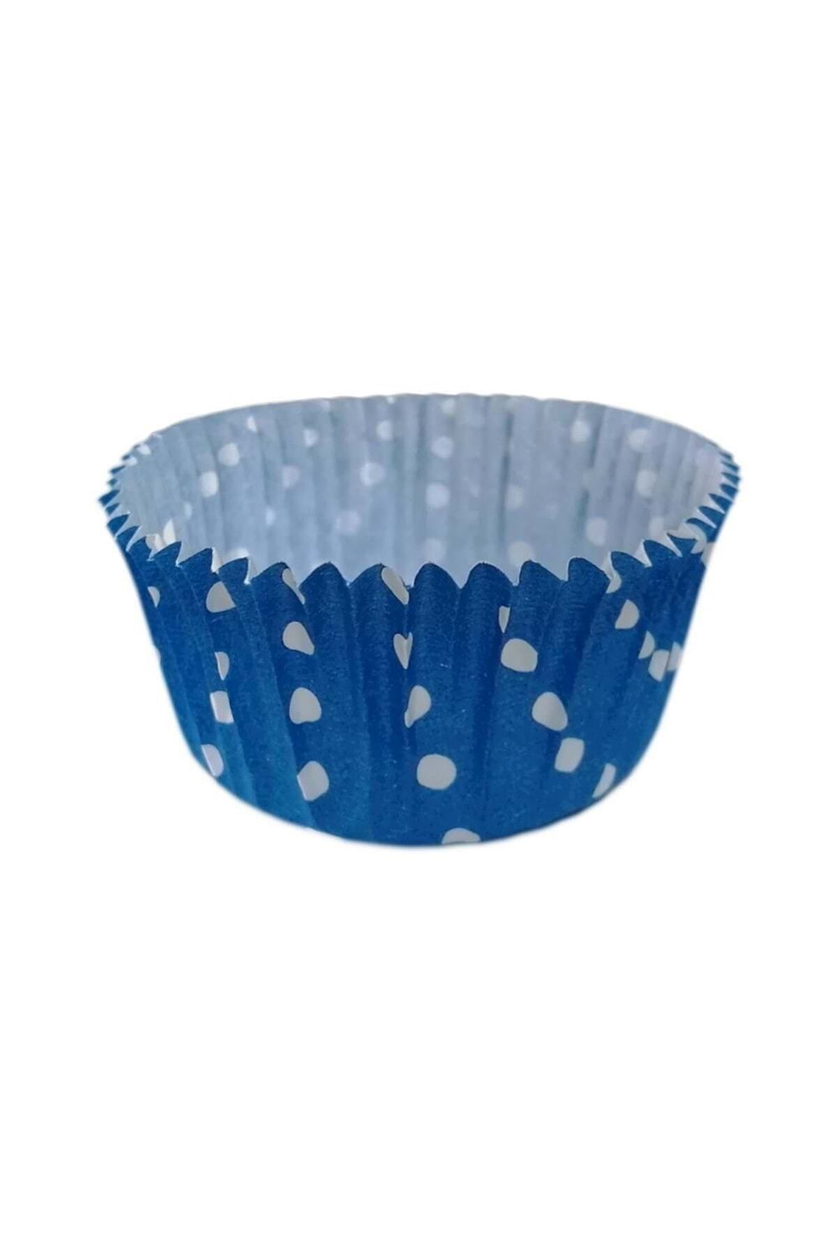 Mikasso Cupcake Kapsül Mavi No:4 50x30 Mm - 300'lü 1.5 x 5 Altın