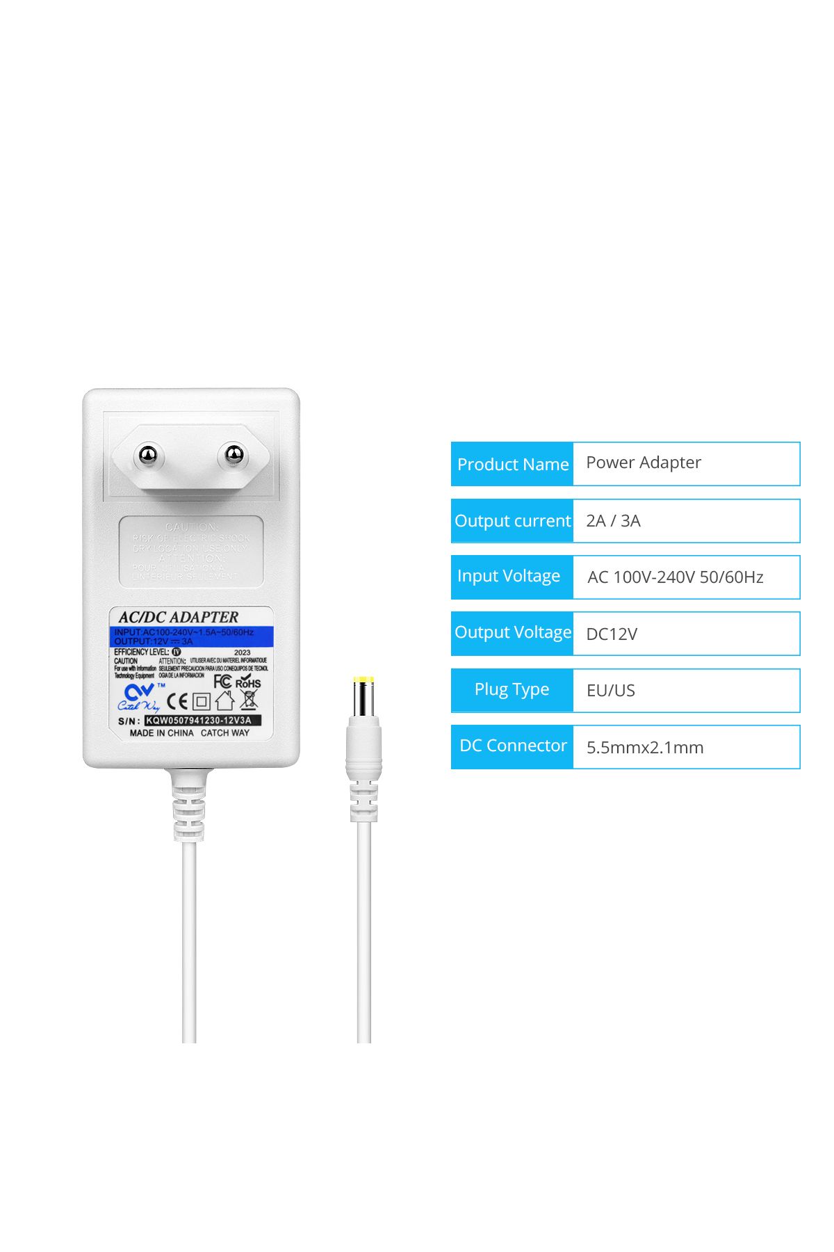 Choice-AC 110V 220V to DC 12V 2A 3A Power Adapter 12 Volt Electronic Power Transformer Universal Power C... 3