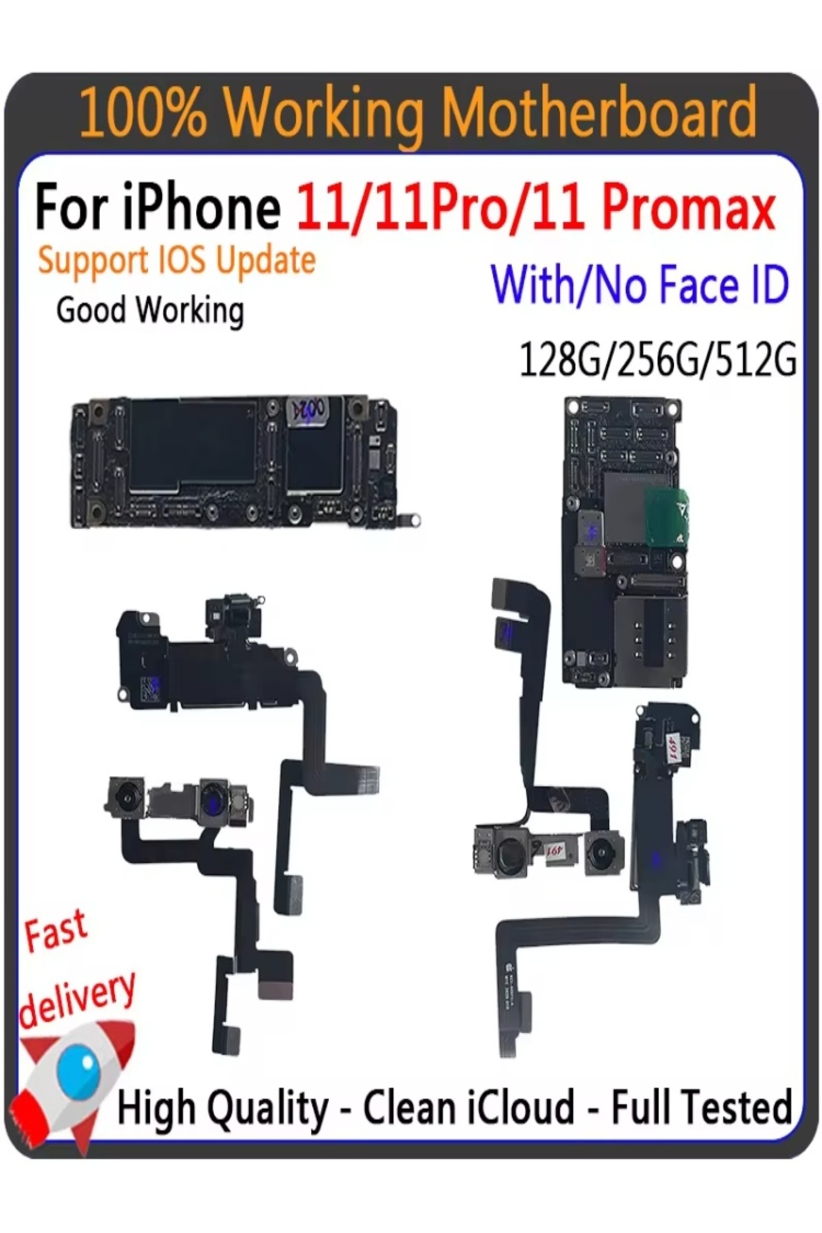 Choice-A+ Works 100% Motherboard for iPhone 11&11 Pro&11 Pro Max Mainboard Face Id Unlocked Logic Ios... 4