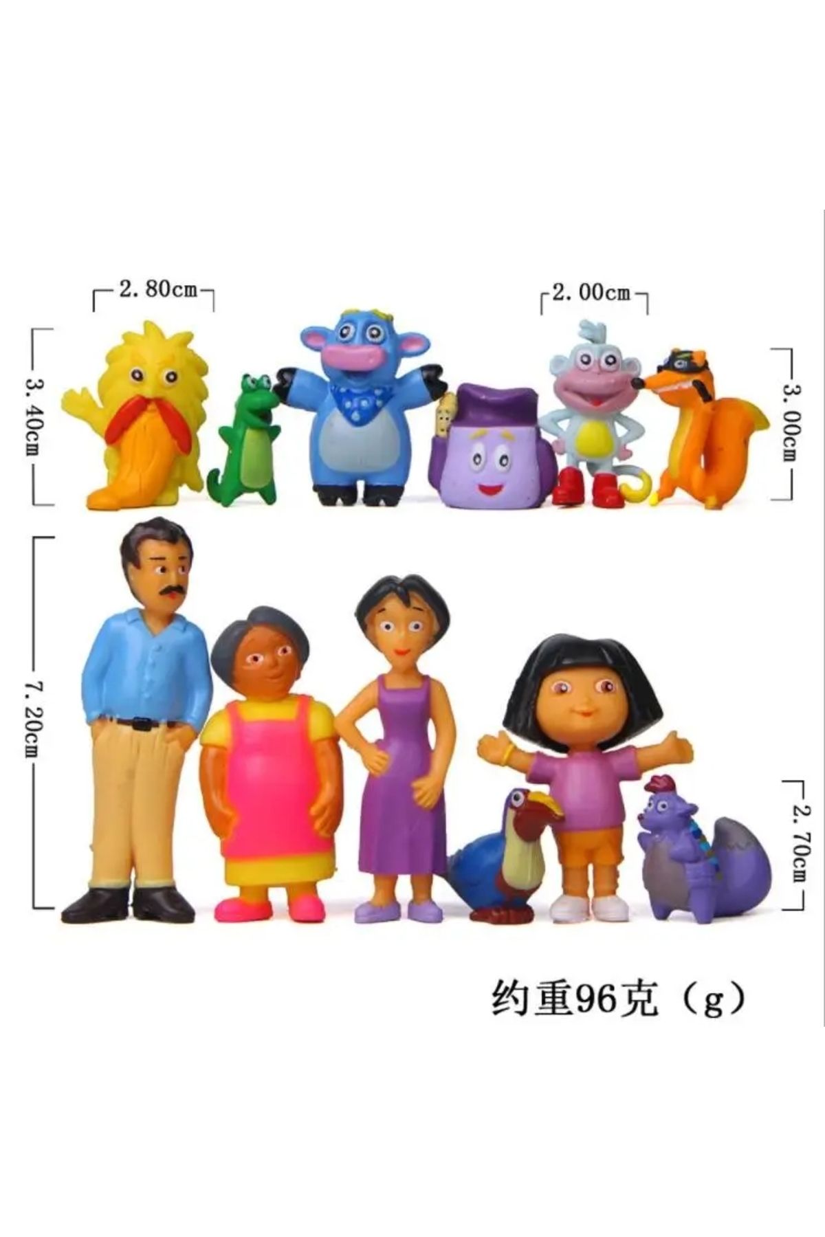 Choice-Anime Cartoon Capsule Toy 12pcs/set enjoys exploring Dora monkey Boots PVC Model Action Figures T... 4