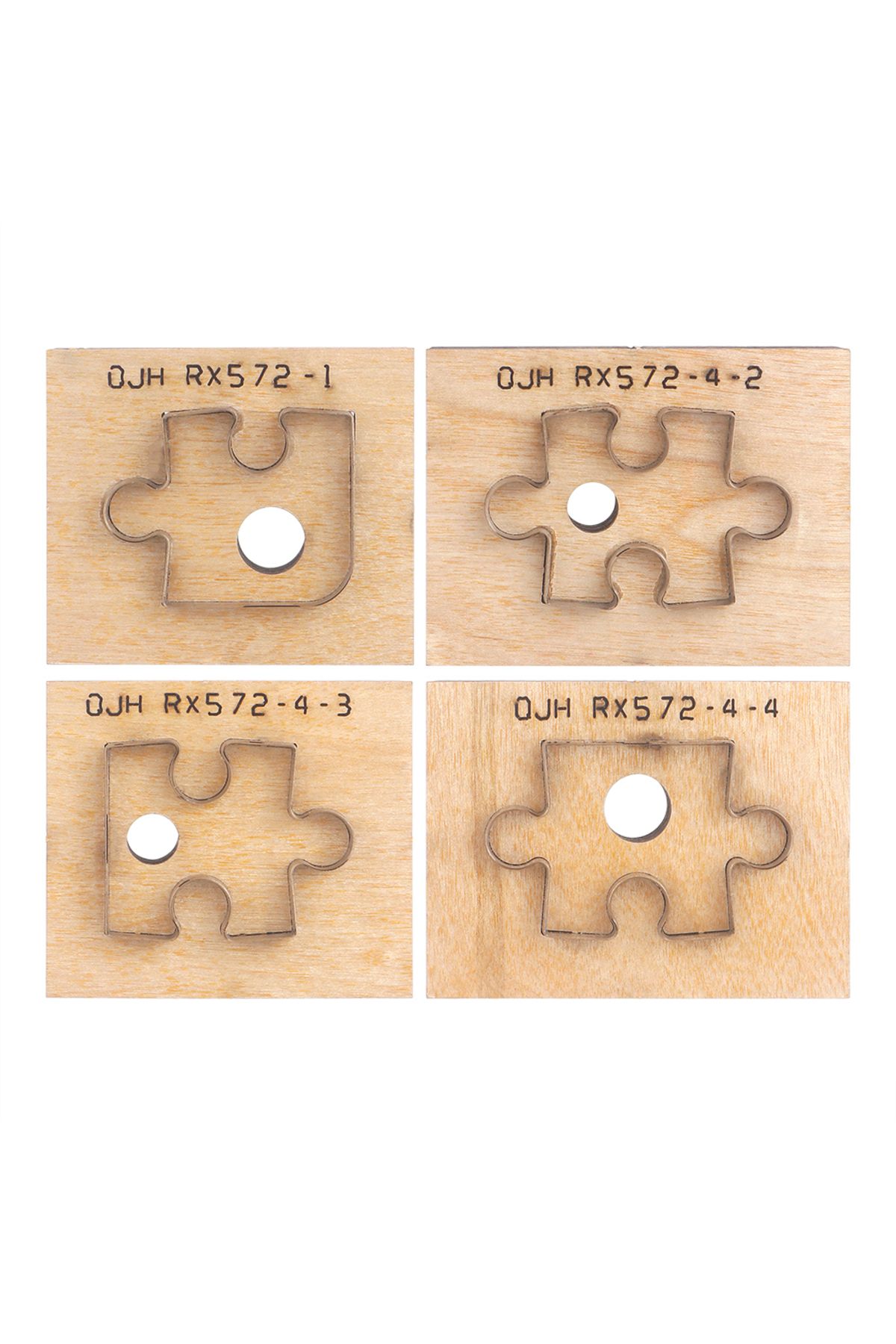 QJH-4Pcs Jigsaw Puzzle Leather Template Cutting Die knife DIY Leather Punch Handcraft Jigsaw Stencils... 1