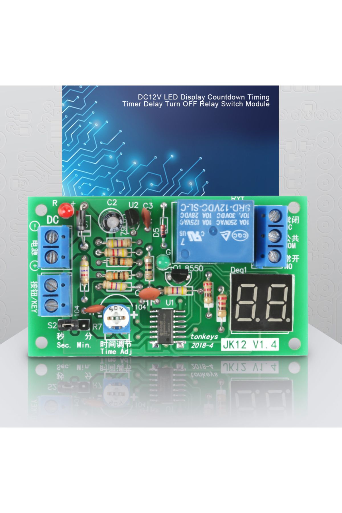 Choice-DC12V LED Display Countdown Timing Timer Delay Turn OFF Relay Switch Module 3