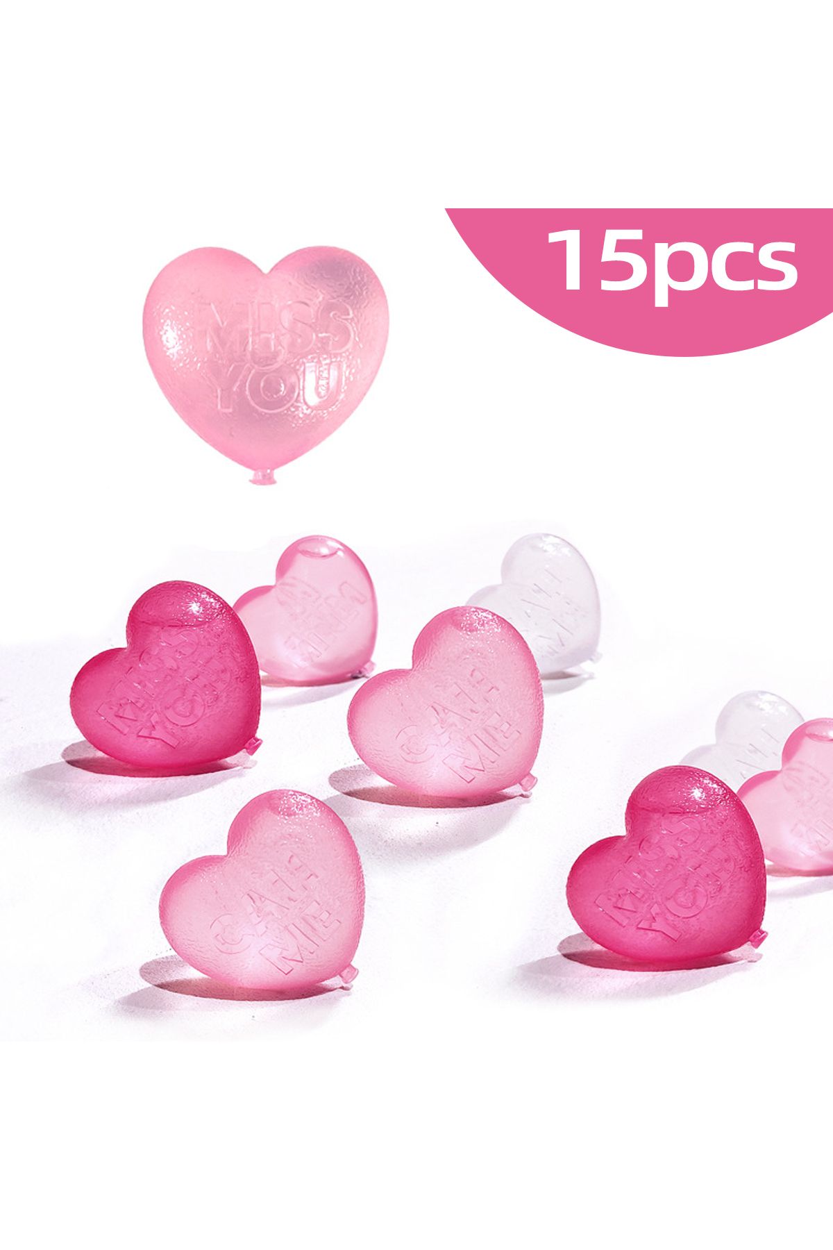 Choice-Leeseph 15pcs Reusable Ice Cube, Washable Non-Melting Plastic Heart Shape Ice Cubes for Drinks, W... 1