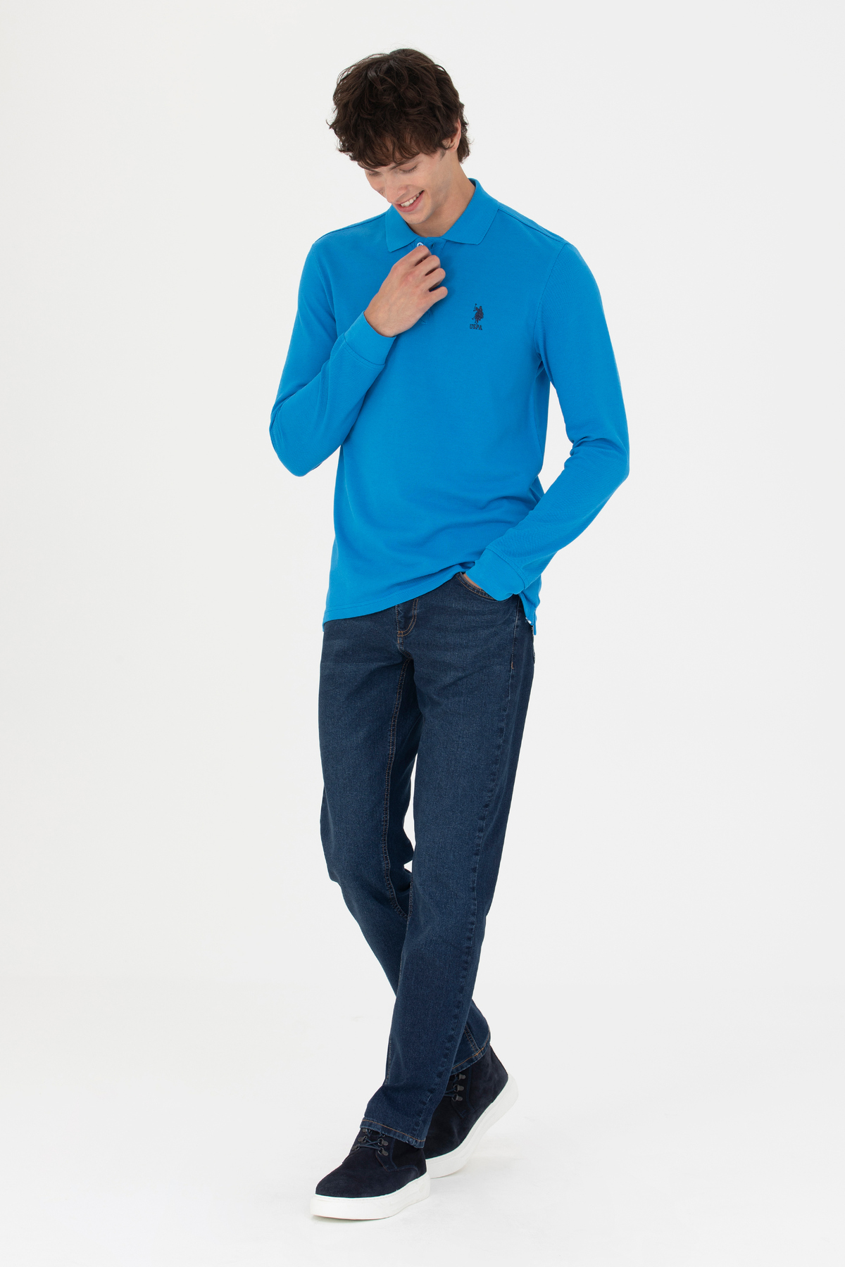 سویشرت مردانه کبالت U.S. Polo Assn. مدل 50276503-VR077 — 4