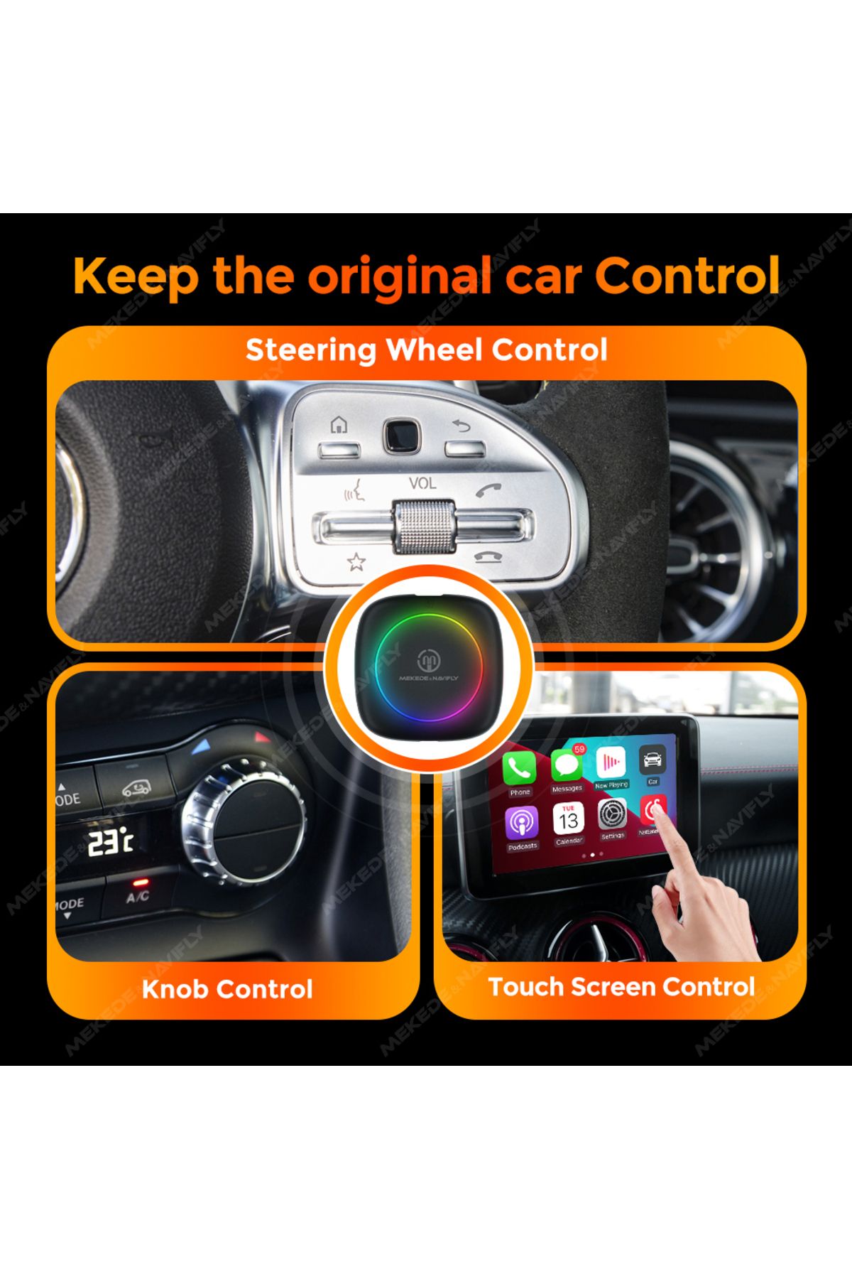 Choice-Navifly Wireless Apple Carplay Android Auto Ai BOX Support YOUTEBE Netflix TikTok Universal For A... 7