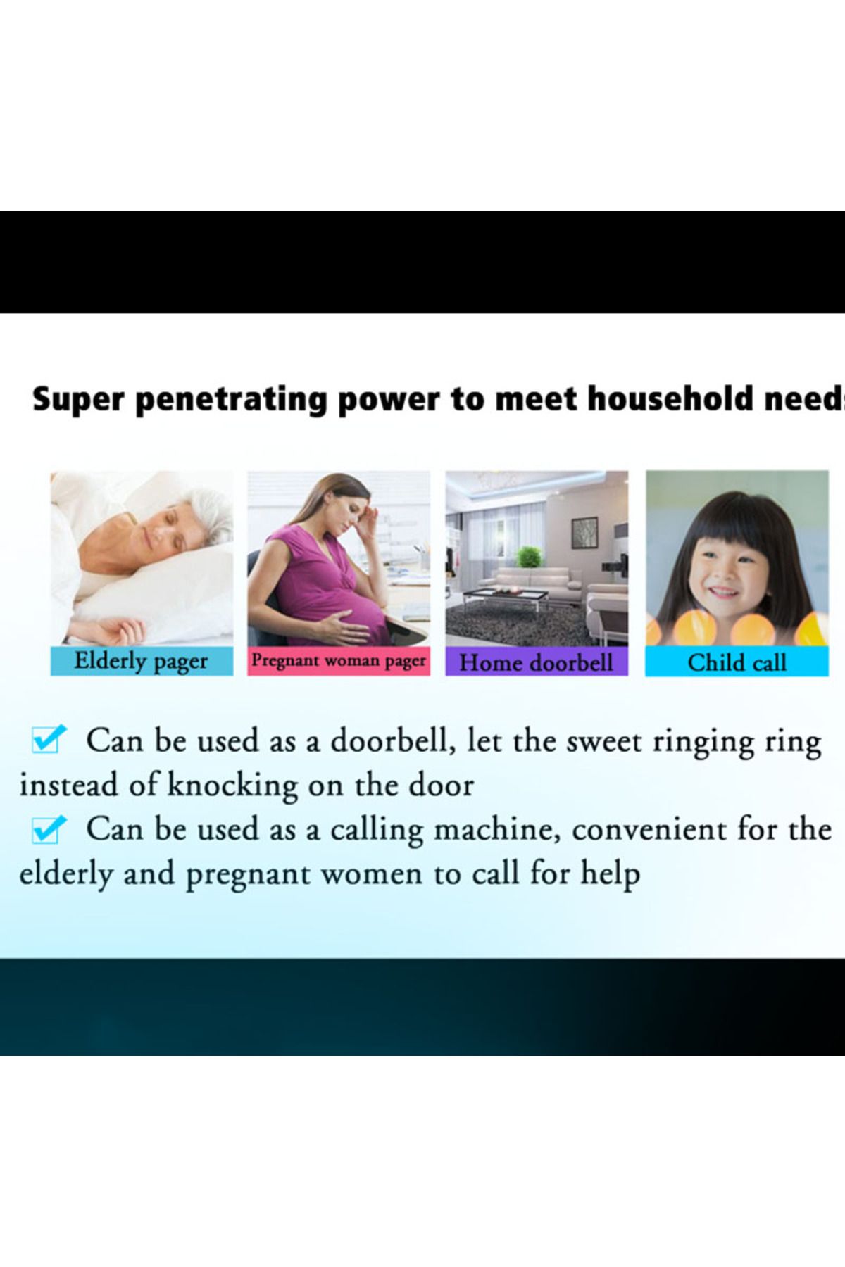 Choice-A10-dc Cacazi Wireless Doorbell 110db Welcome Friend Smart Doorbell 300meters Long Distance 36 Songs 6