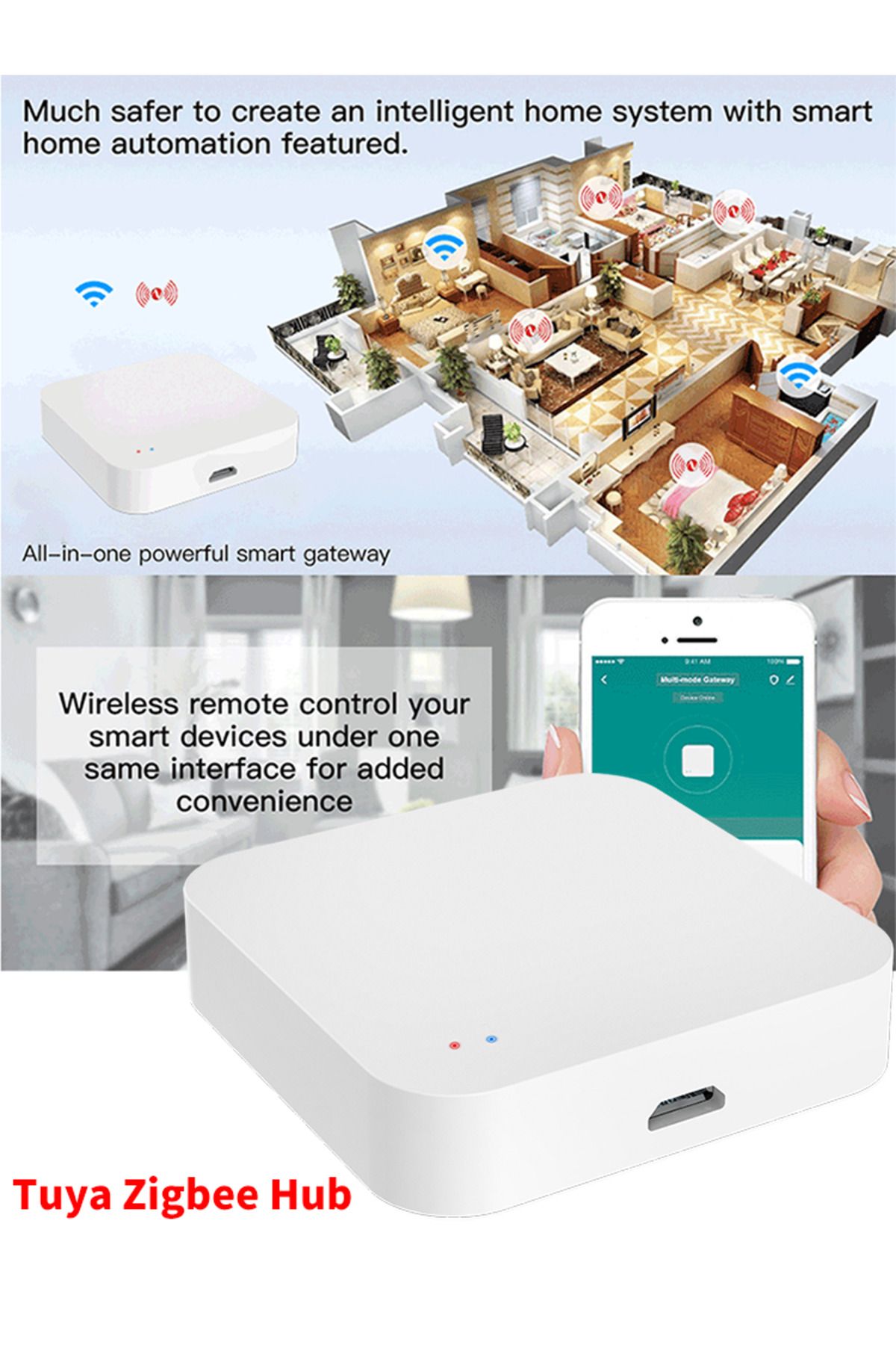 Choice-Tuya Zigbee Wireless Hub Gateway For Smart Home Automation for Zigbee Devices Via Smart Life 7