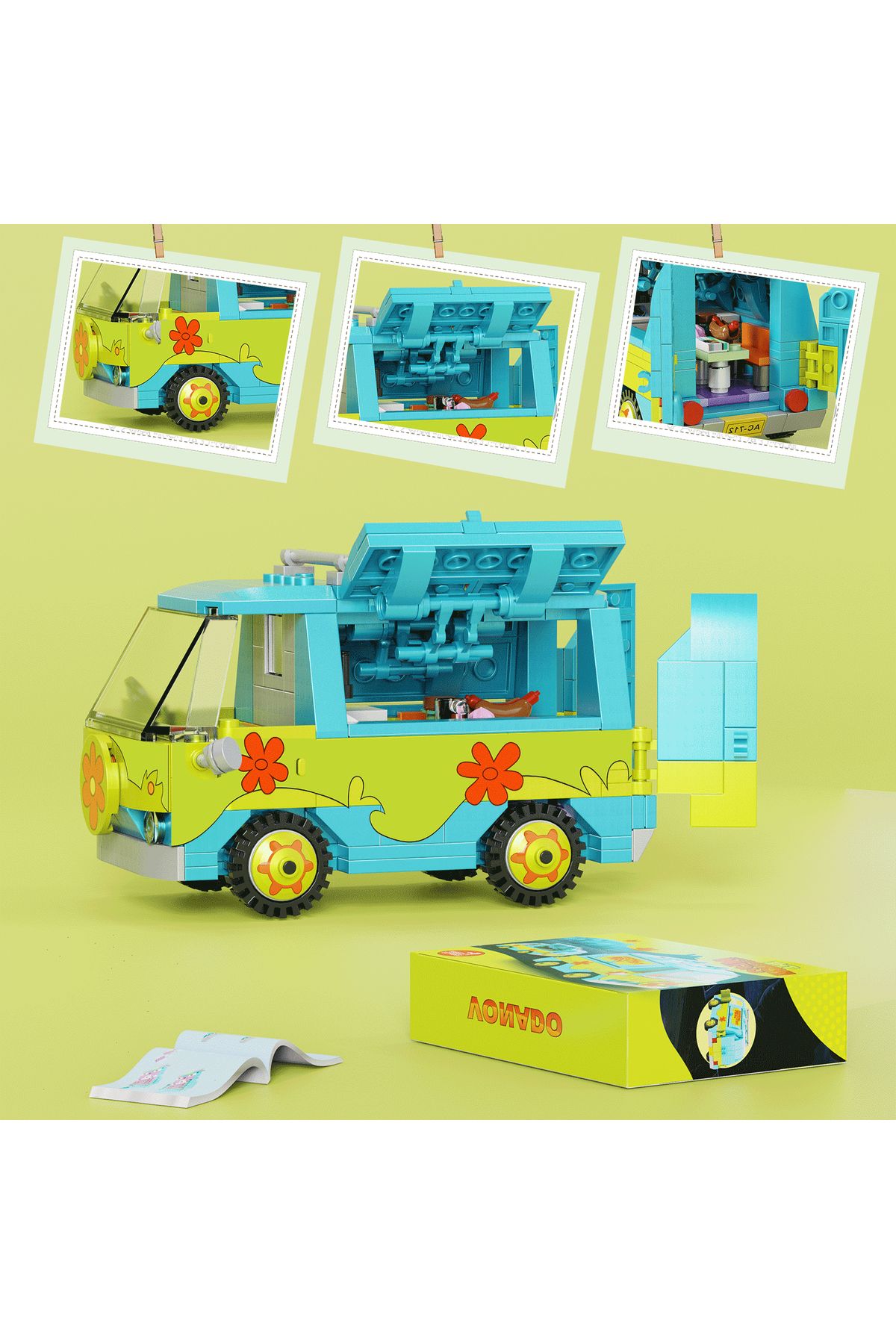 BuildMoc-Scooed Dooed Mysteryed Machine Building Blocks Kit 320pcs Panel Van Cartoon Vehicle  Bri... 2