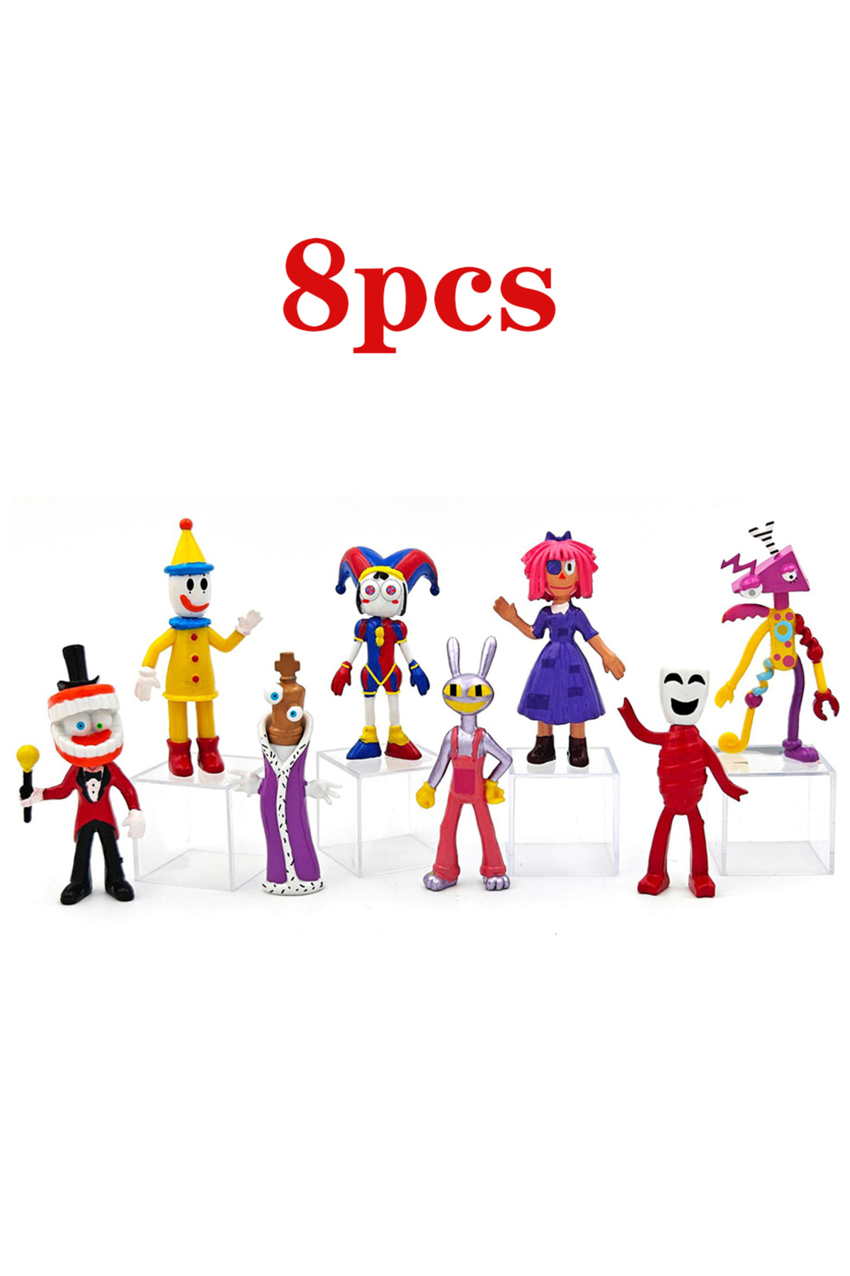 Choice-8pcs A 8pcs/set The Amazing Digital Circus Anime Figure Ragatha/jax/pomni Action Figure Pvc Collecti 1