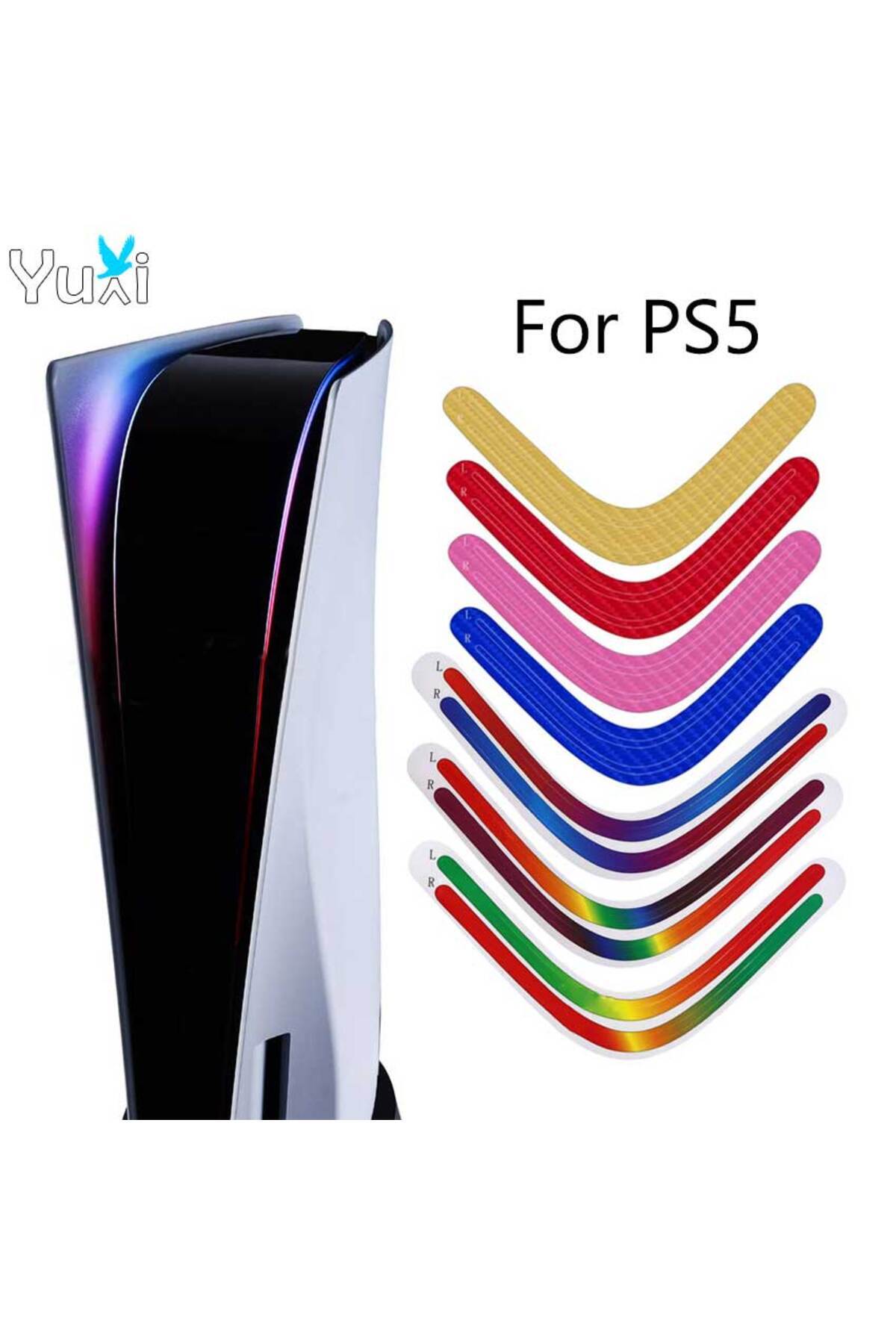 Choice-YuXi For PS5 LED Light Bar Rainbow Gradient Sticker for PS 5 Drive Digital Edition Host Self Adhe... 7