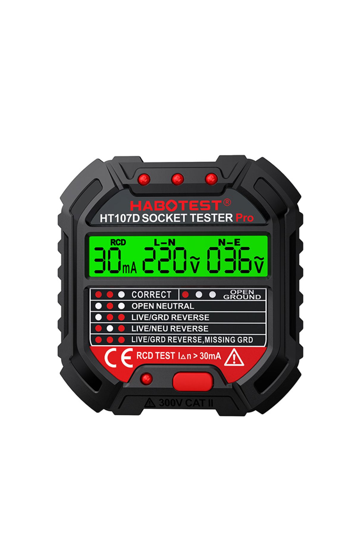 TELEHILL-HT106D HT107D Socket Tester Pro Voltage Test Digital Outlet Socket Detect EU Plug Ground Zero Lin... 7