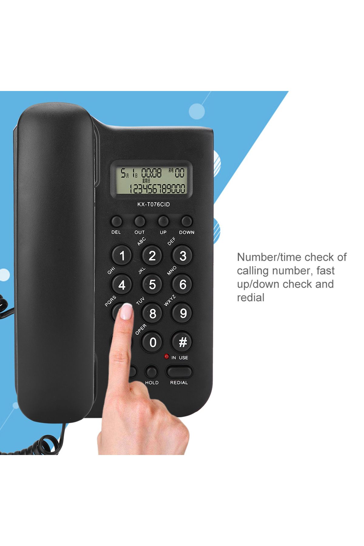 Choice-Home Hotel Wired Desktop Wall Phone Office Landline Telephon 3