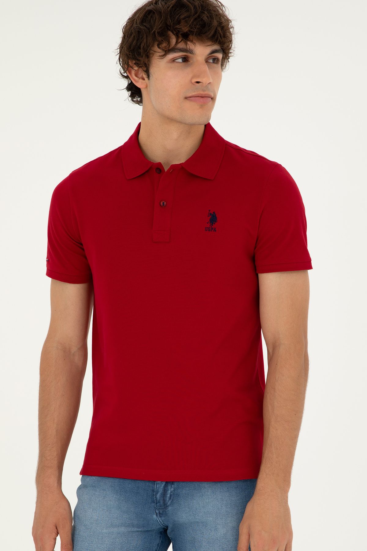 U.S. Polo Assn.-Men's Burgundy Basic T-Shirt 50279581 -Vr014 1